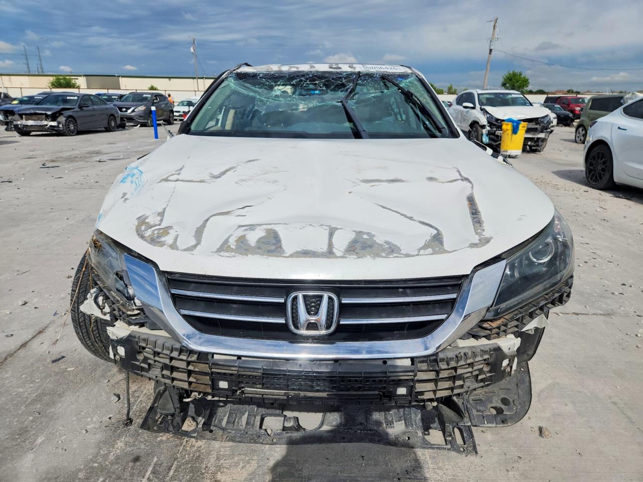 2013 Honda Accord Exl White vin: 1HGCR2F8XDA256921