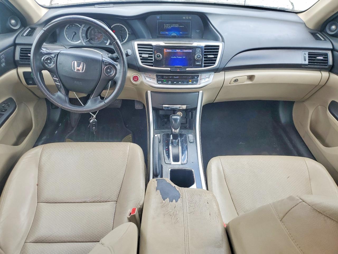 2013 Honda Accord Exl Beige vin: 1HGCR2F8XDA278076