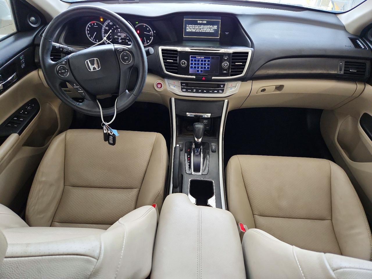 2014 Honda Accord Exl White vin: 1HGCR2F8XEA007875