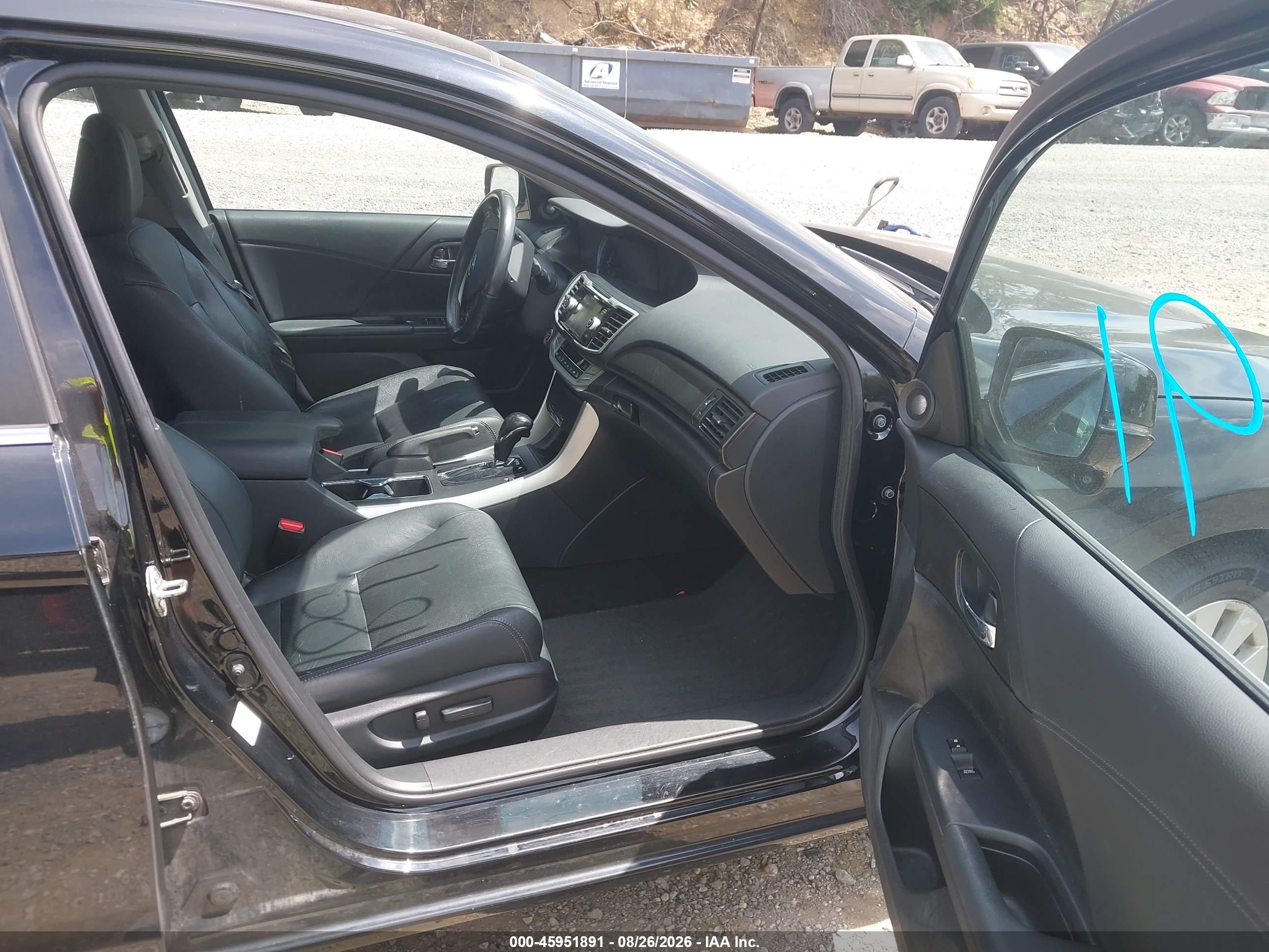 2014 Honda Accord Ex-l Черный vin: 1HGCR2F8XEA015667