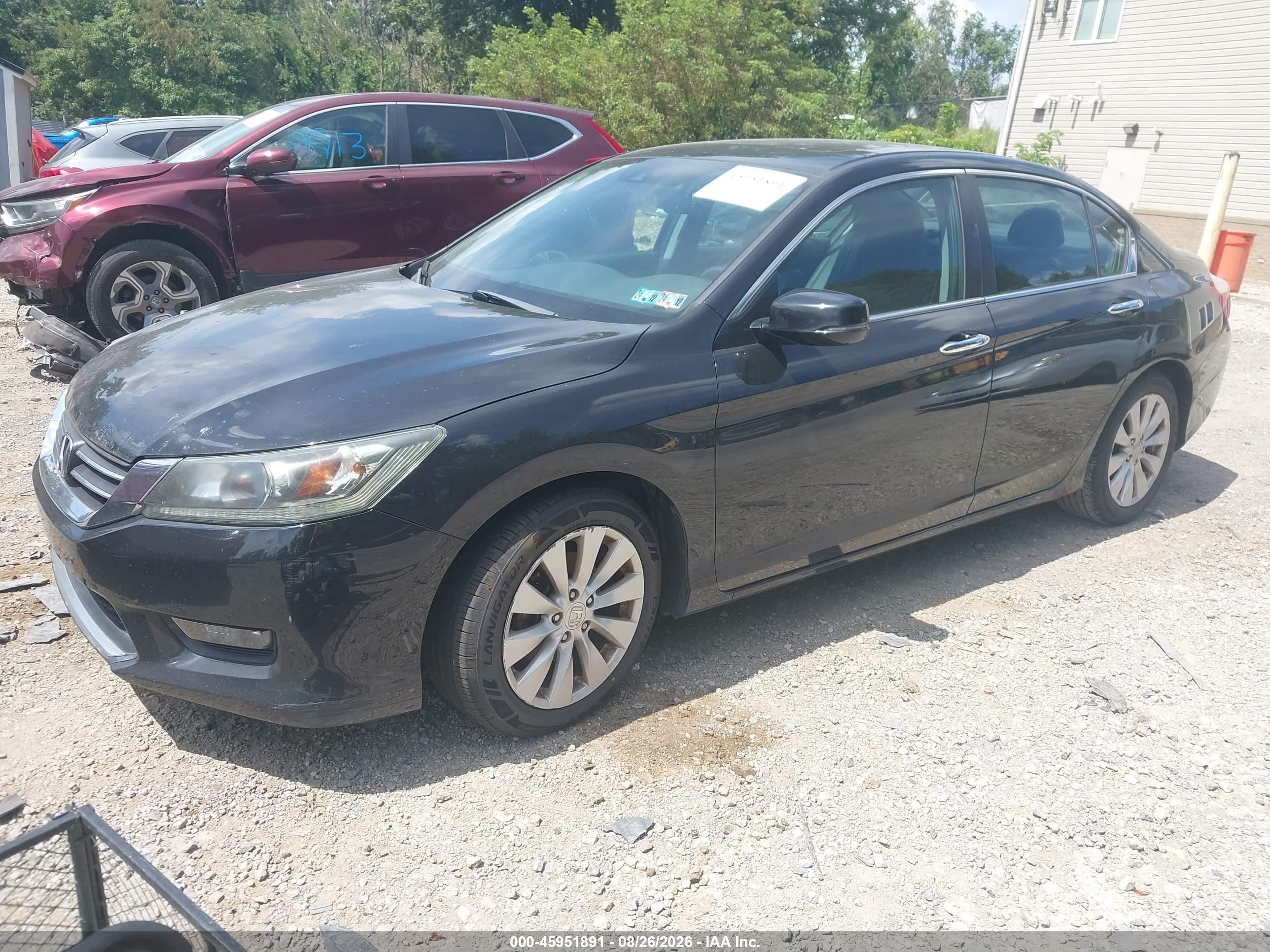 2014 Honda Accord Ex-l Черный vin: 1HGCR2F8XEA015667