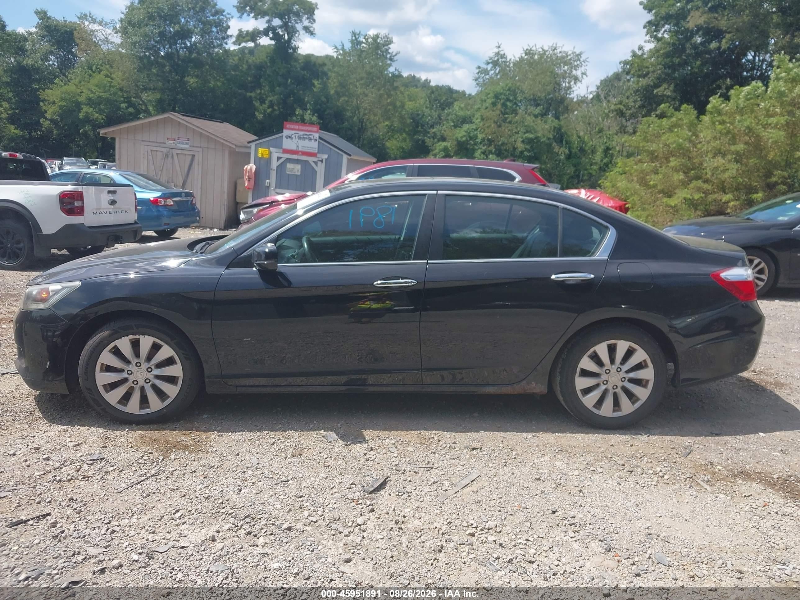 2014 Honda Accord Ex-l Черный vin: 1HGCR2F8XEA015667