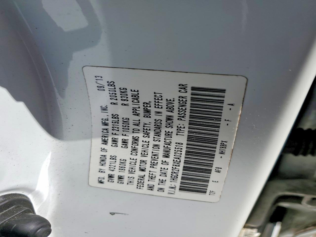 2014 Honda Accord Exl White vin: 1HGCR2F8XEA025518