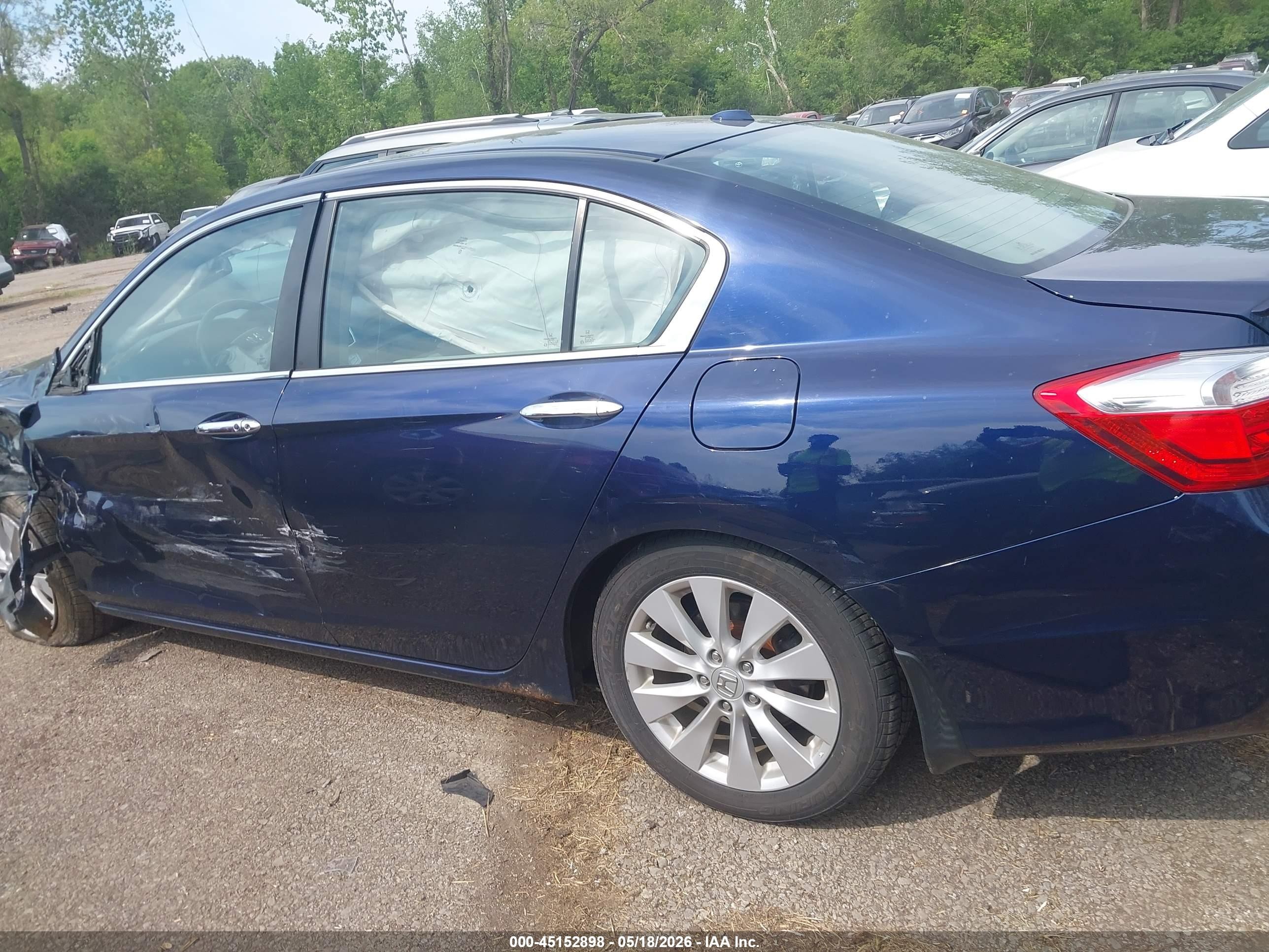 2014 Honda Accord Ex-l Blue vin: 1HGCR2F8XEA028676