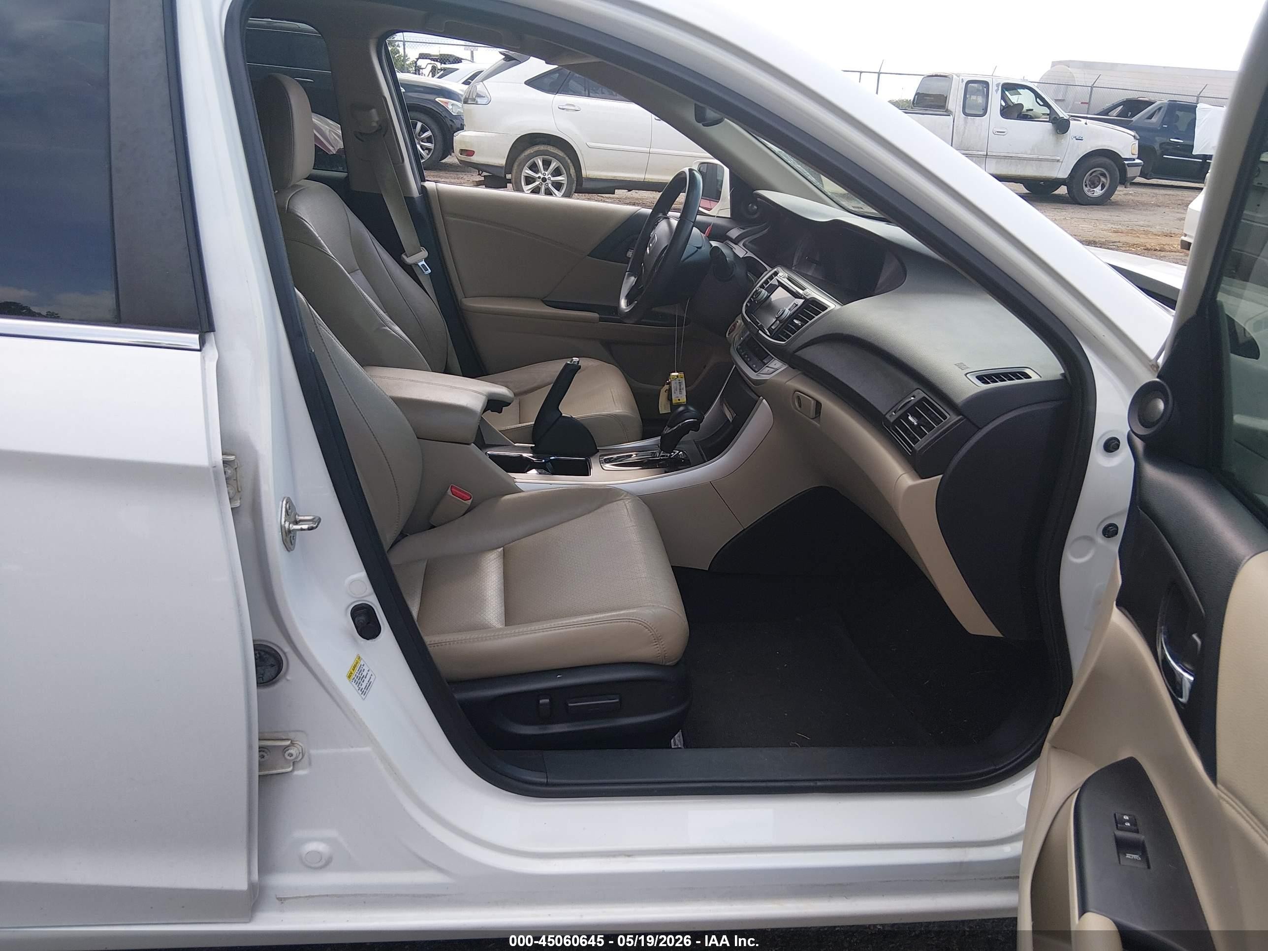 2014 Honda Accord Ex-l White vin: 1HGCR2F8XEA088733