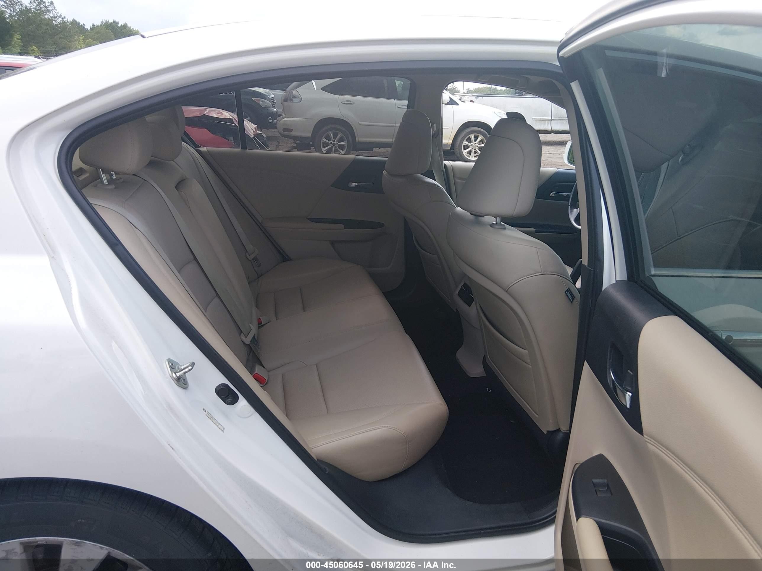 2014 Honda Accord Ex-l White vin: 1HGCR2F8XEA088733