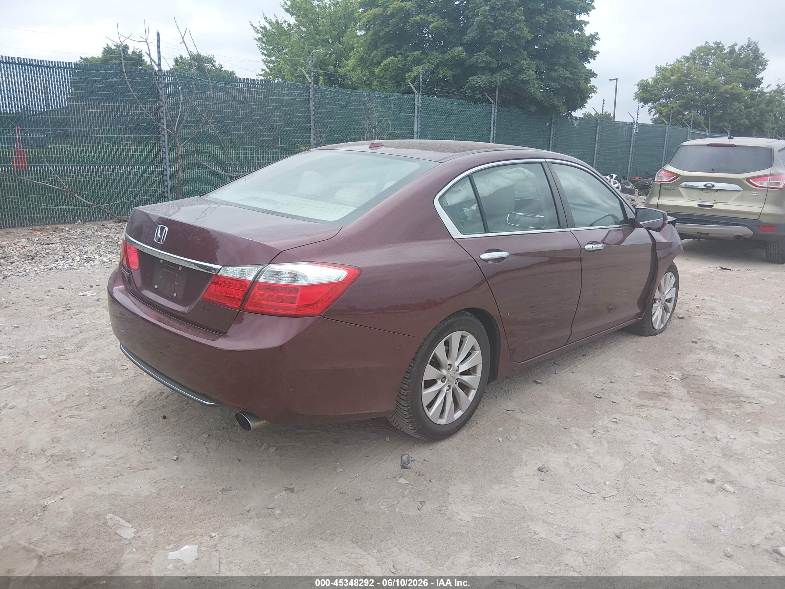 2014 Honda Accord Ex-l Burgundy vin: 1HGCR2F8XEA093088