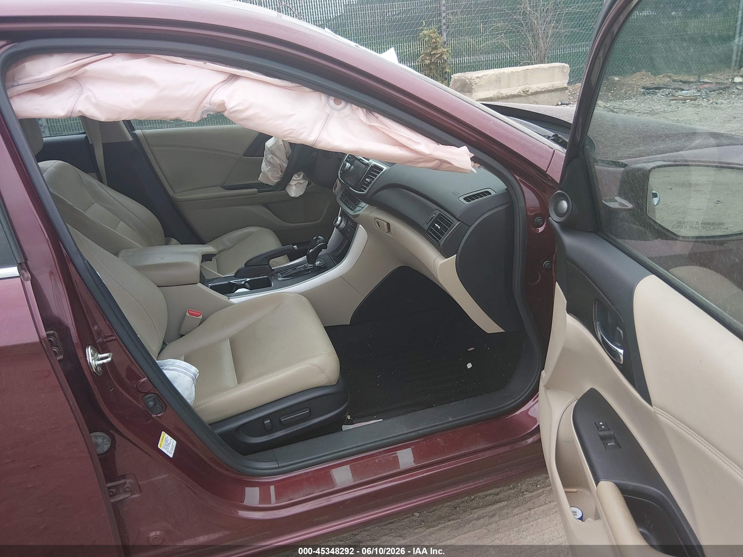 2014 Honda Accord Ex-l Burgundy vin: 1HGCR2F8XEA093088