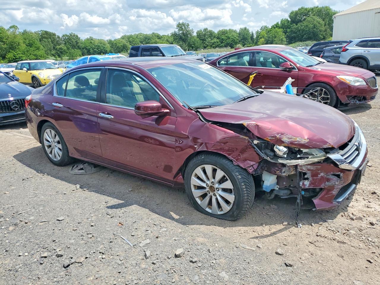 2014 Honda Accord Exl Burgundy vin: 1HGCR2F8XEA093088