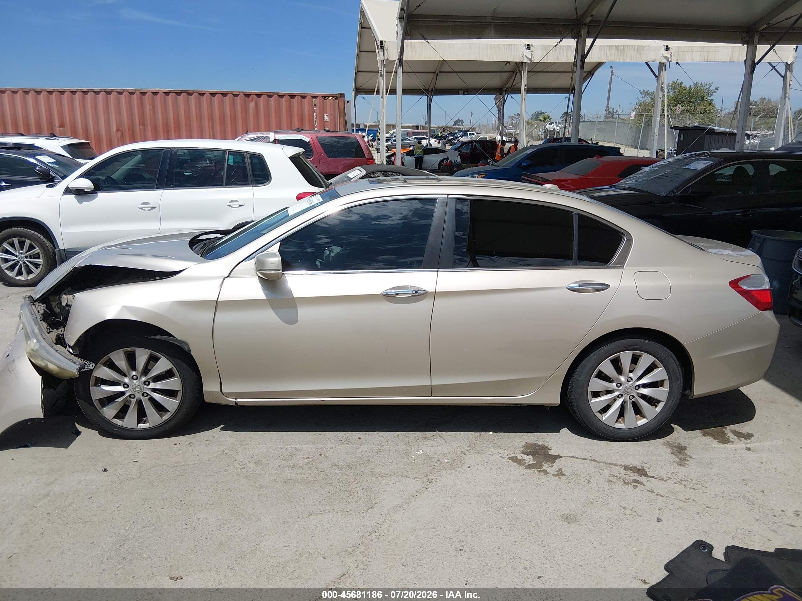 2014 Honda Accord Ex-l Золотой vin: 1HGCR2F8XEA114490