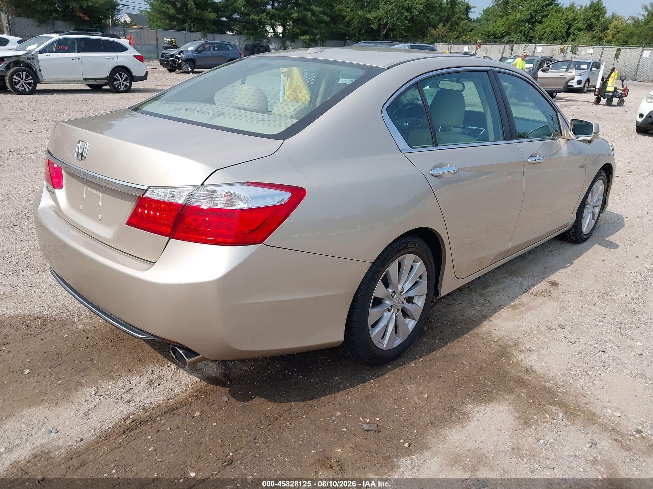 2014 Honda Accord Ex-l Champagne vin: 1HGCR2F8XEA141902