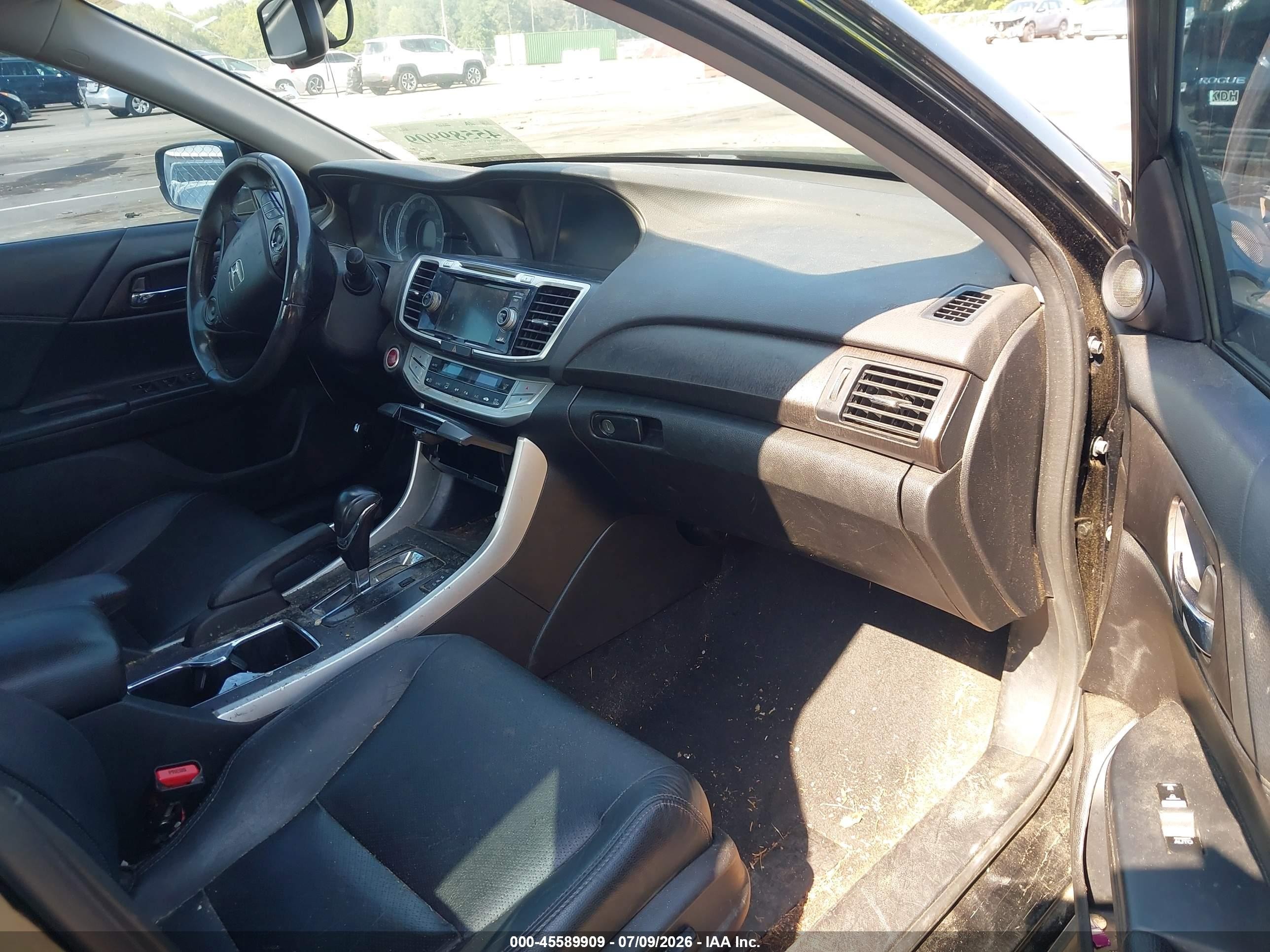 2014 Honda Accord Ex-l Black vin: 1HGCR2F8XEA147604