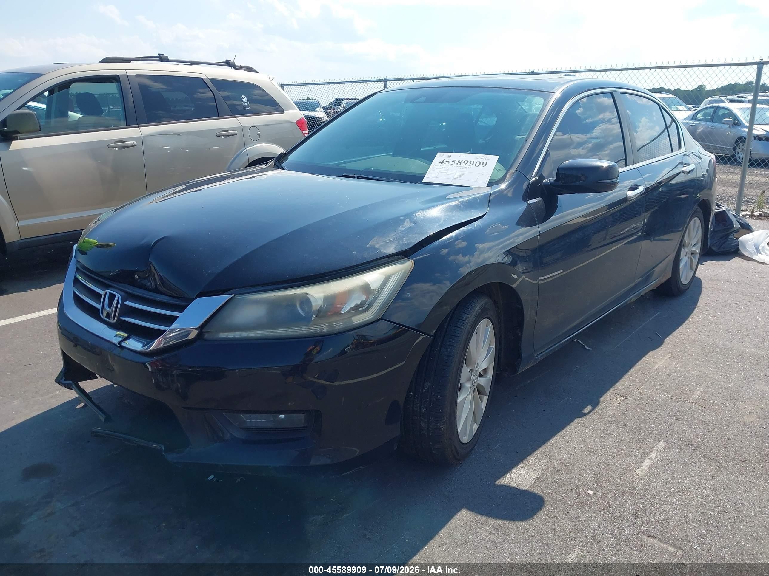 2014 Honda Accord Ex-l Black vin: 1HGCR2F8XEA147604