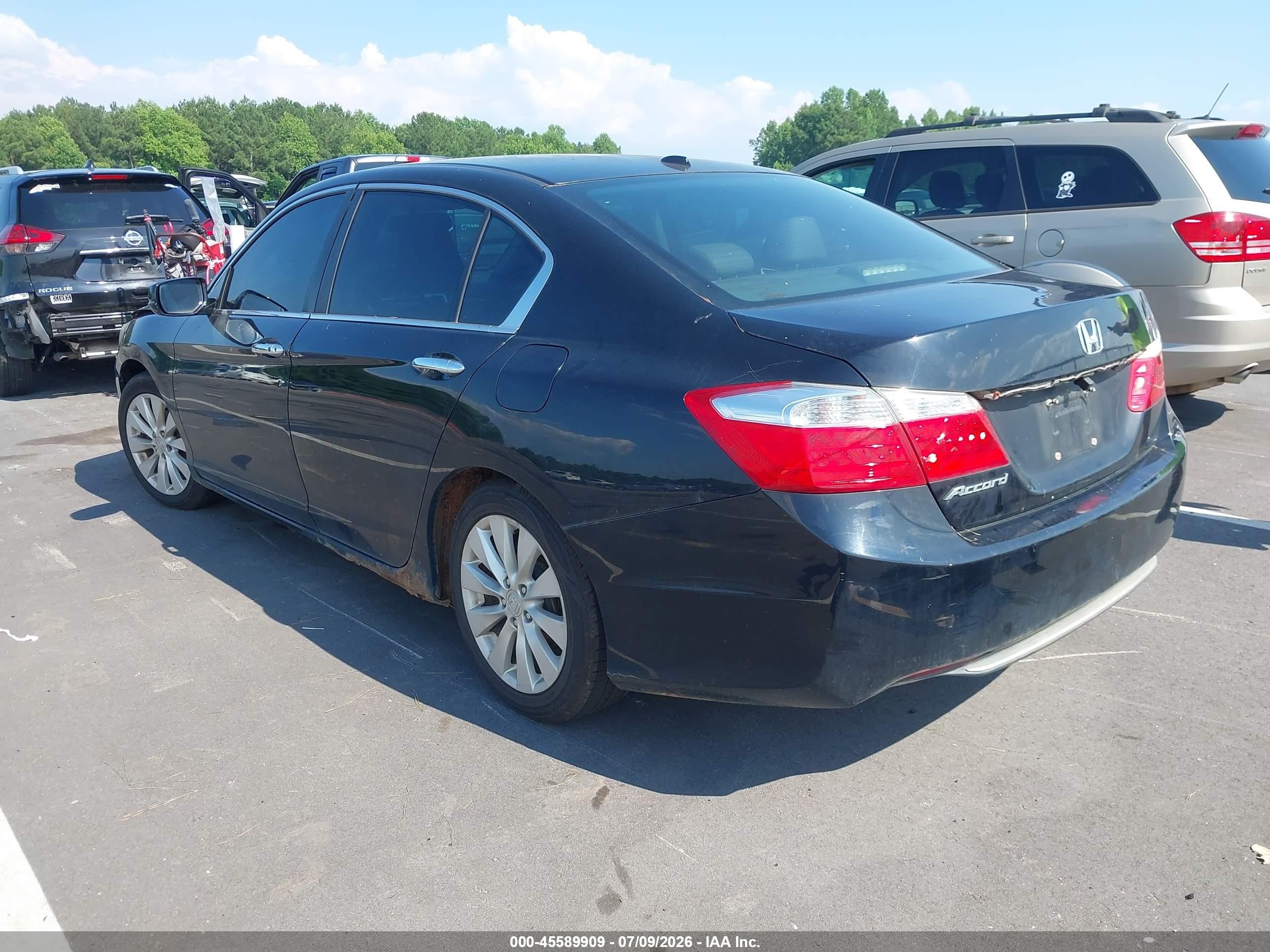 2014 Honda Accord Ex-l Black vin: 1HGCR2F8XEA147604