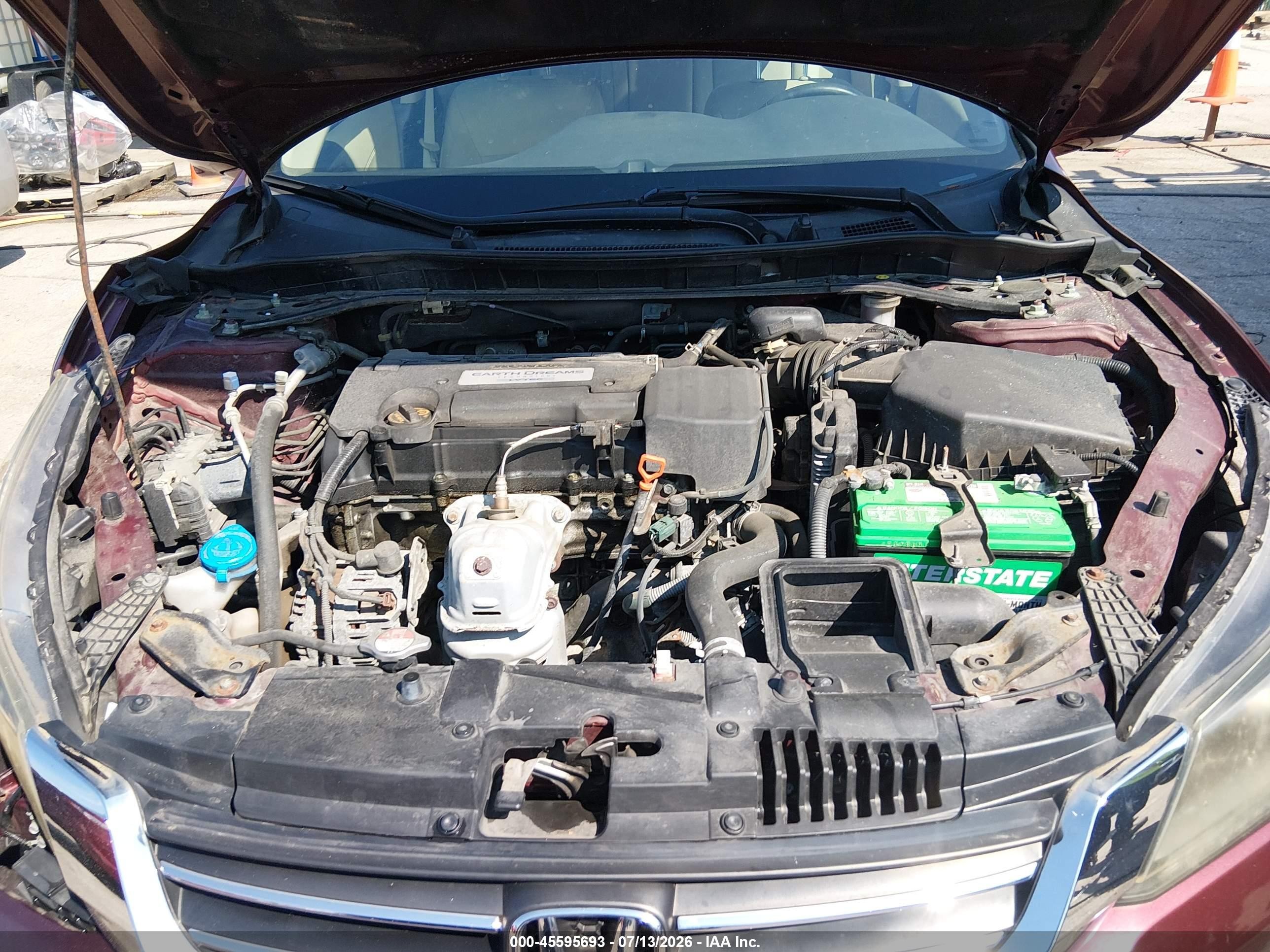 2014 Honda Accord Ex-l Burgundy vin: 1HGCR2F8XEA157422