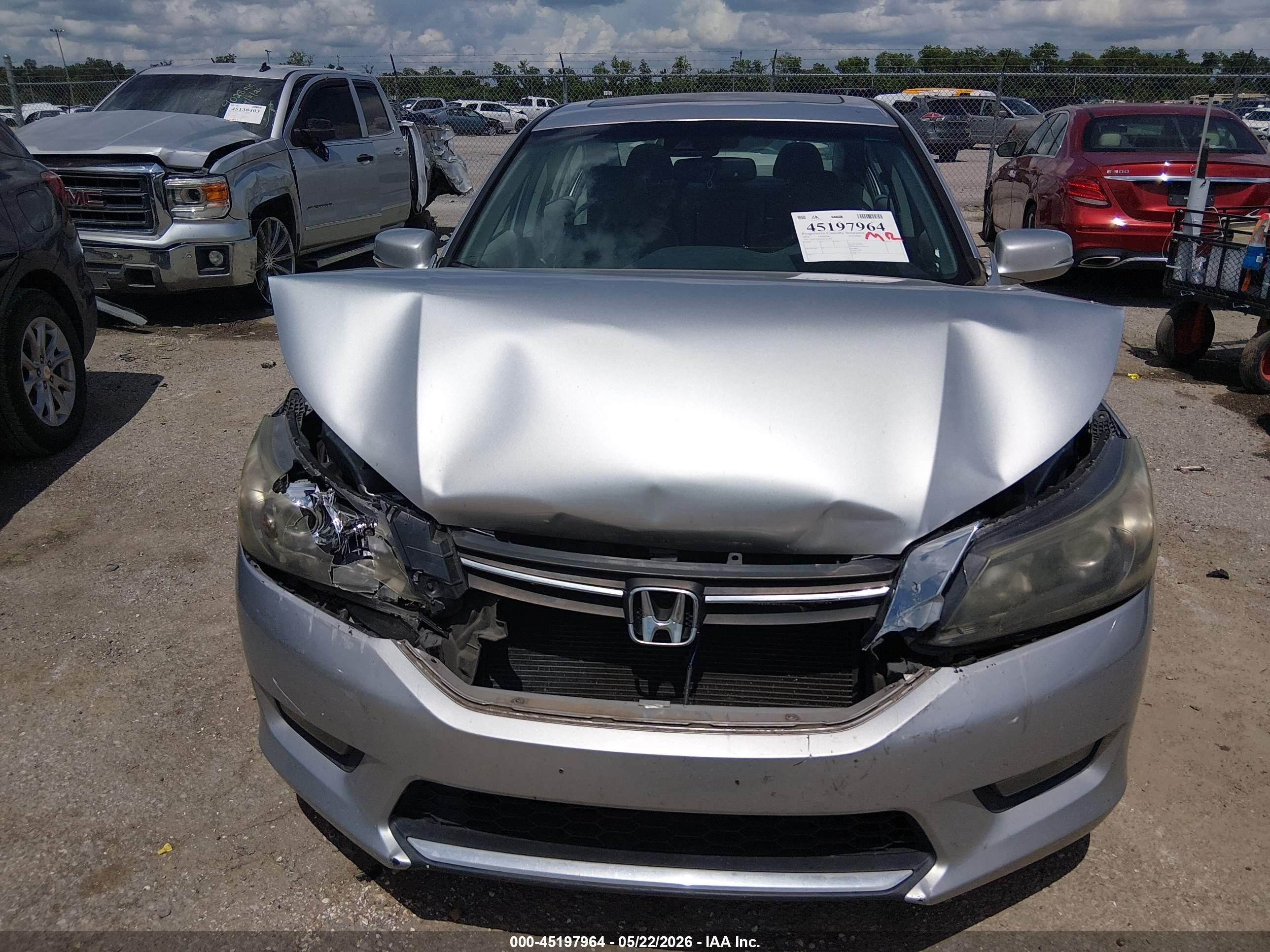 2014 Honda Accord Ex-l Silver vin: 1HGCR2F8XEA181896