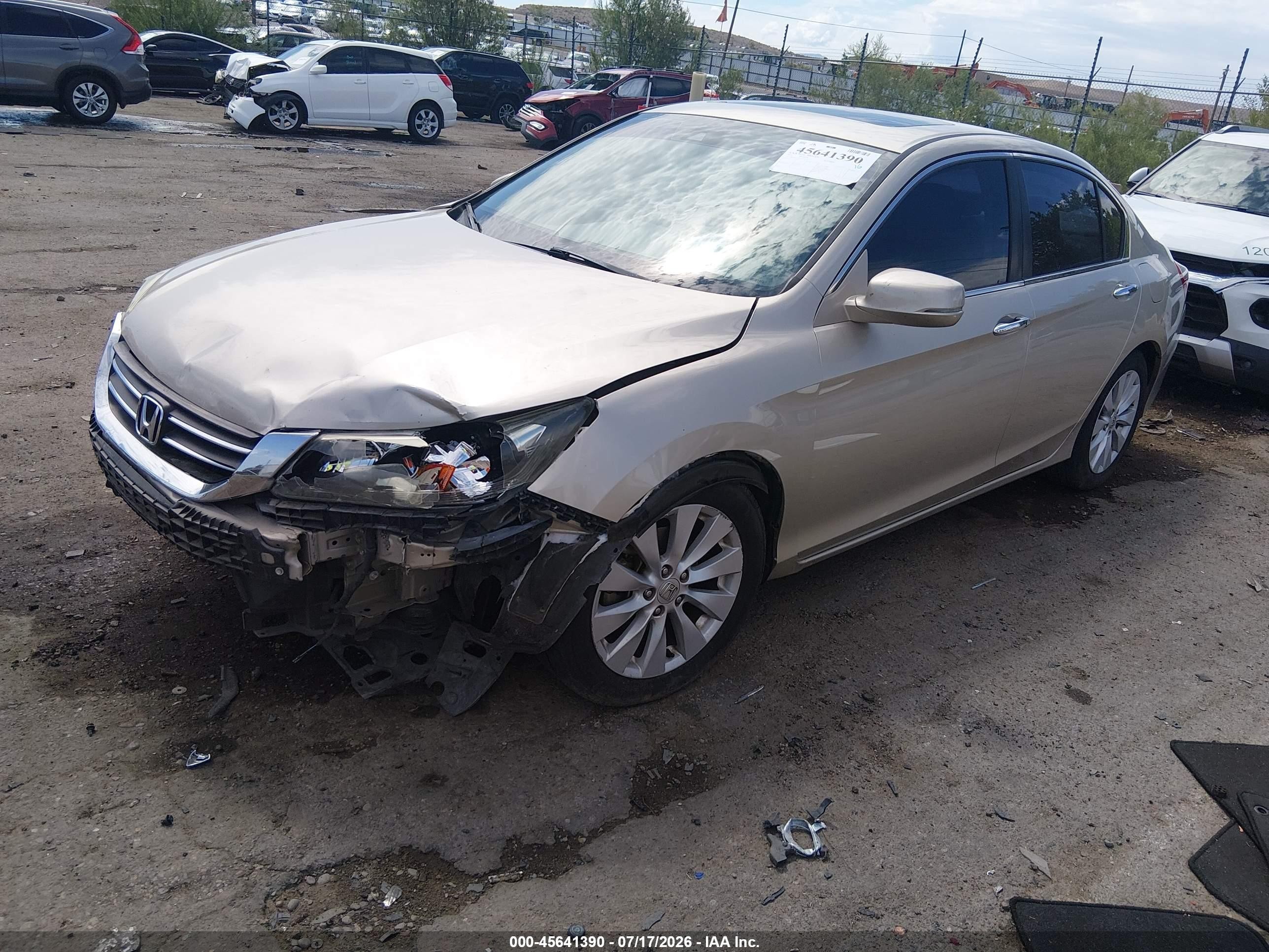 2014 Honda Accord Ex-l Золотой vin: 1HGCR2F8XEA237626