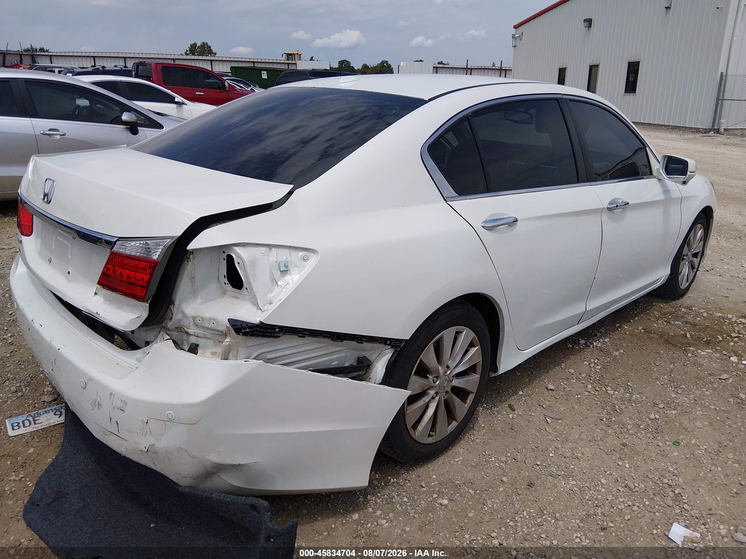 2014 Honda Accord Ex-l White vin: 1HGCR2F8XEA274739