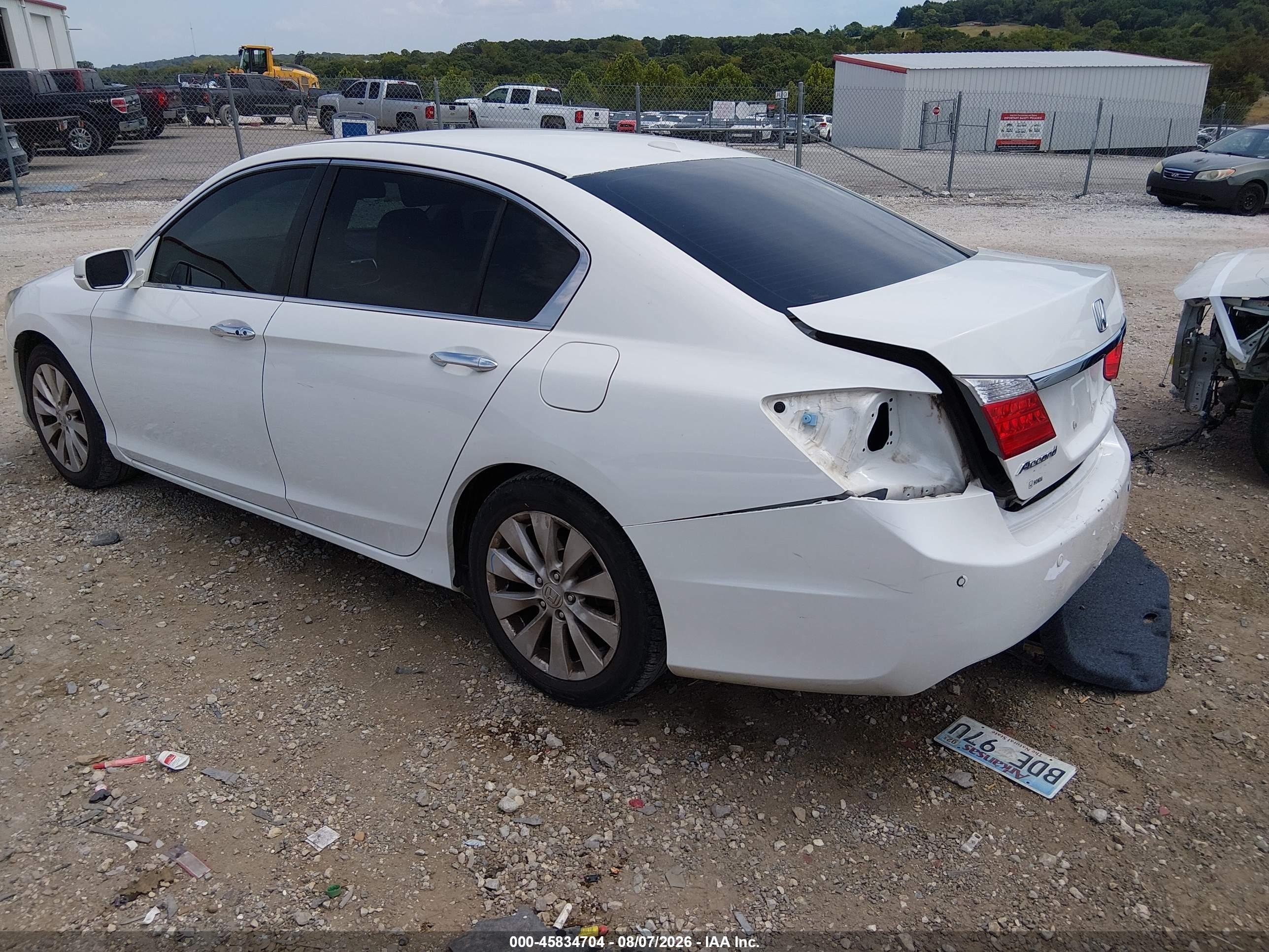 2014 Honda Accord Ex-l White vin: 1HGCR2F8XEA274739