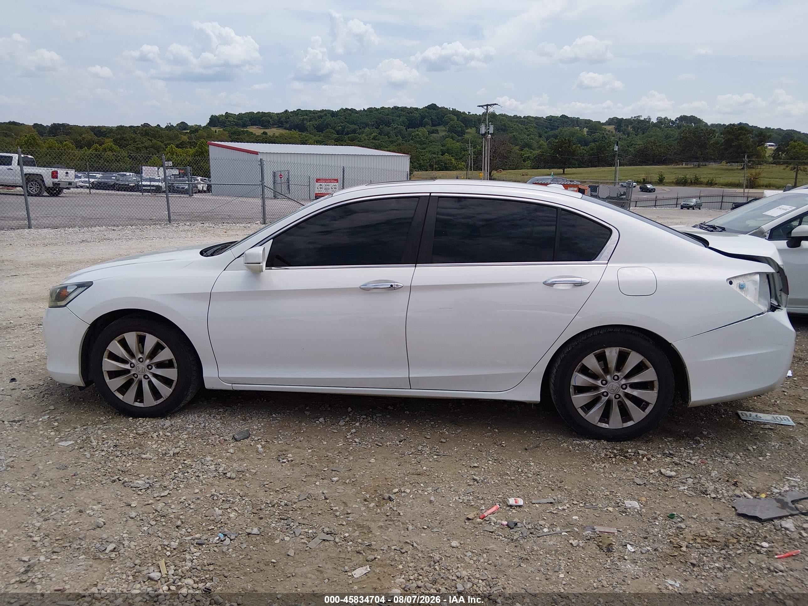 2014 Honda Accord Ex-l White vin: 1HGCR2F8XEA274739