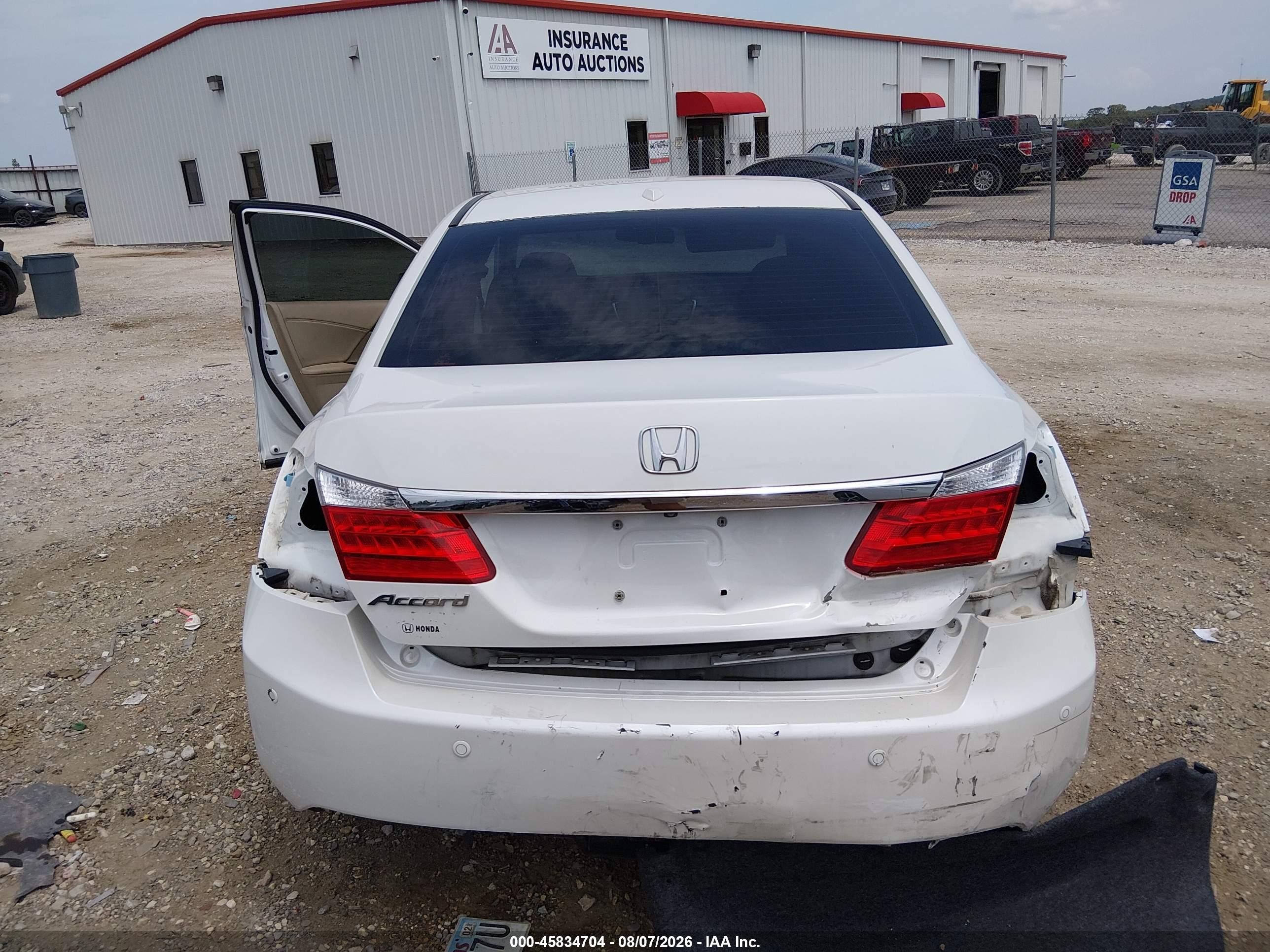 2014 Honda Accord Ex-l White vin: 1HGCR2F8XEA274739