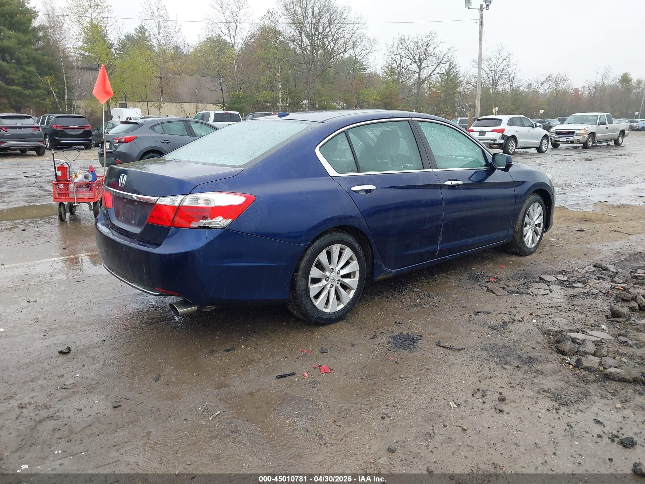 2014 Honda Accord Ex-l Синий vin: 1HGCR2F8XEA300000
