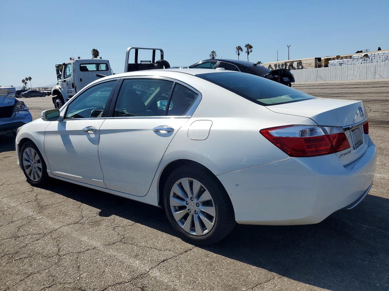 2015 Honda Accord Exl White vin: 1HGCR2F8XFA005707