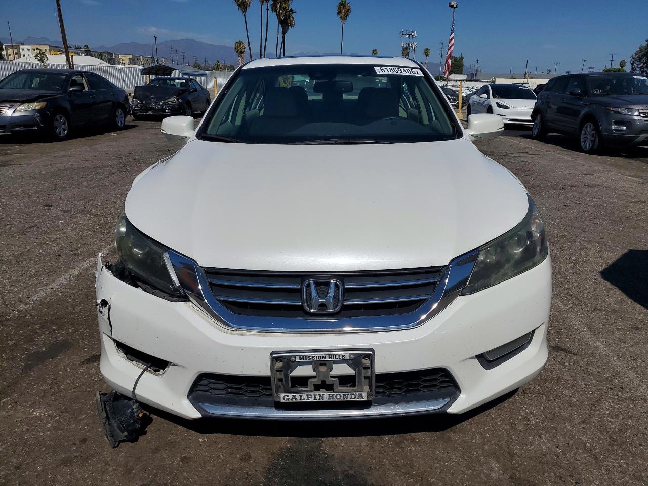 2015 Honda Accord Exl White vin: 1HGCR2F8XFA005707