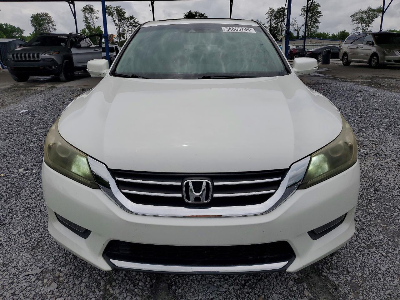 2015 Honda Accord Exl White vin: 1HGCR2F8XFA007912