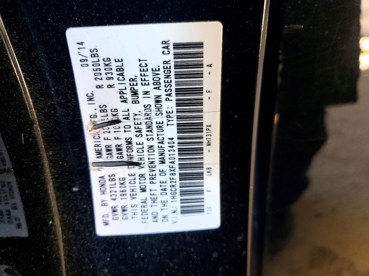 2015 Honda Accord Exl Black vin: 1HGCR2F8XFA013404