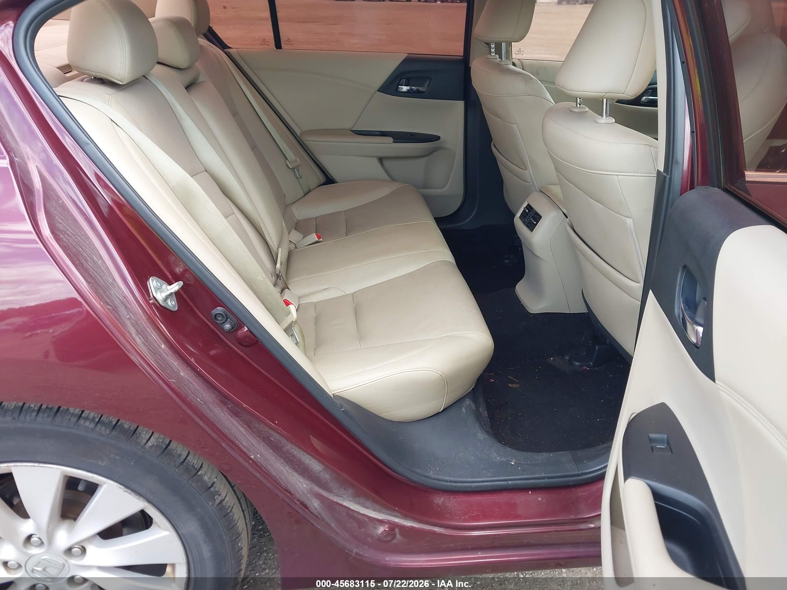 2015 Honda Accord Ex-l Maroon vin: 1HGCR2F8XFA020093