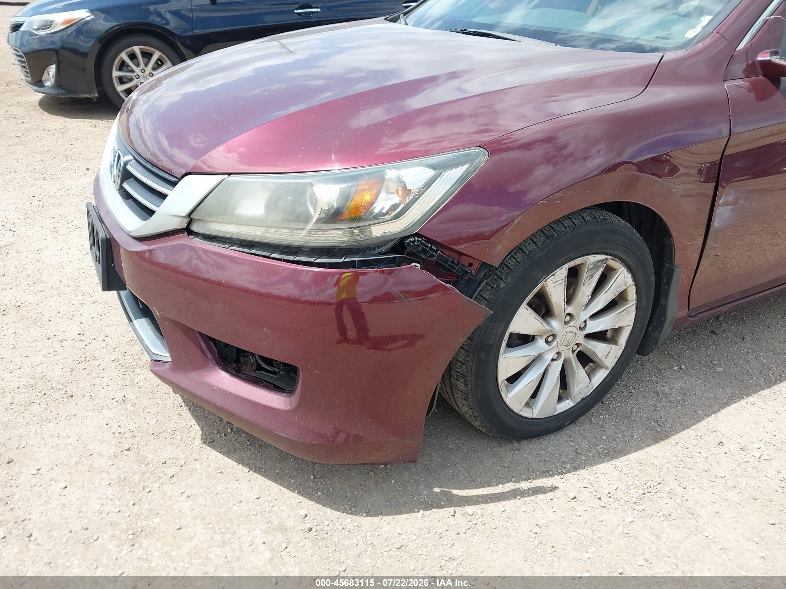 2015 Honda Accord Ex-l Maroon vin: 1HGCR2F8XFA020093