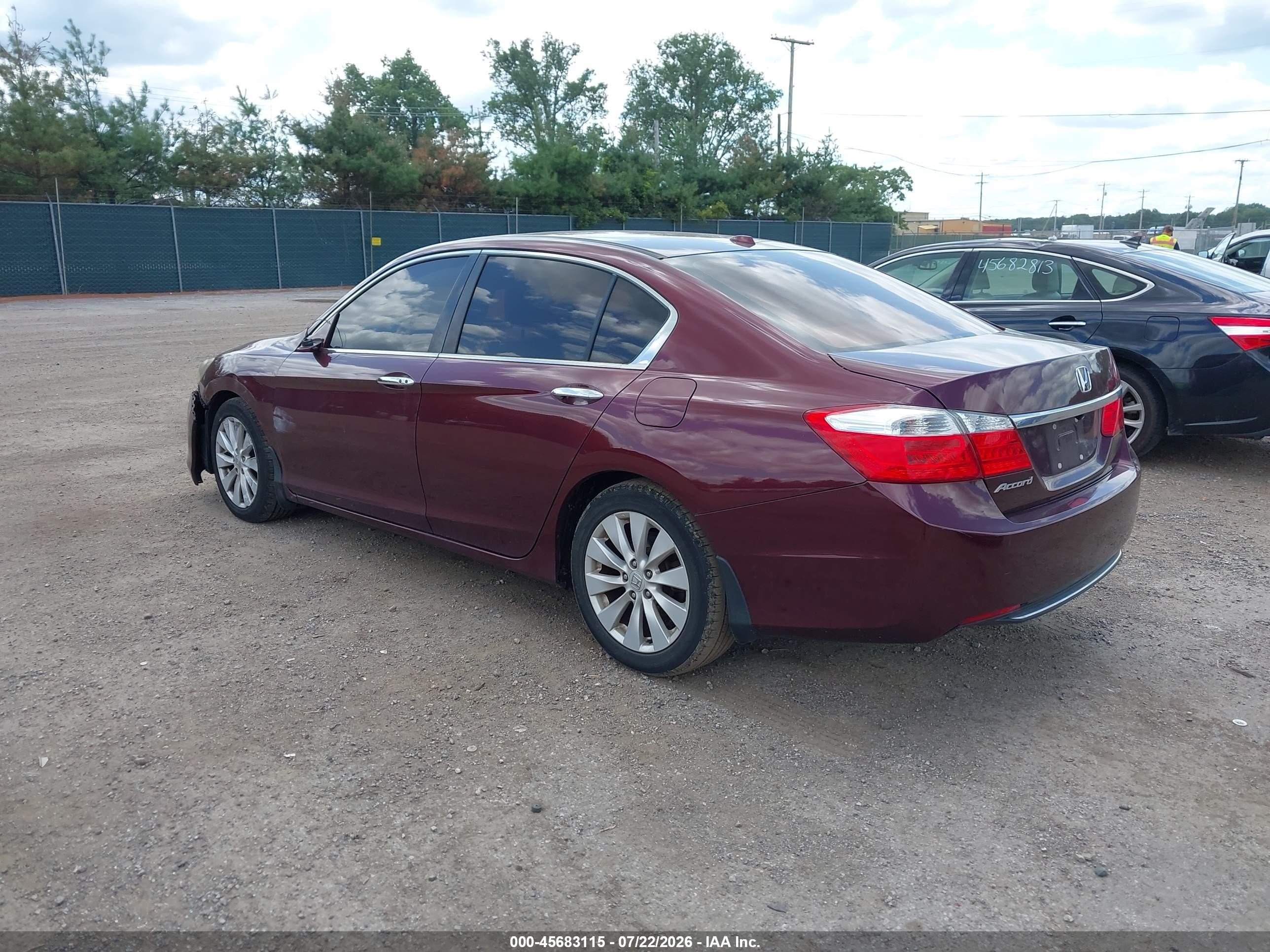 2015 Honda Accord Ex-l Maroon vin: 1HGCR2F8XFA020093
