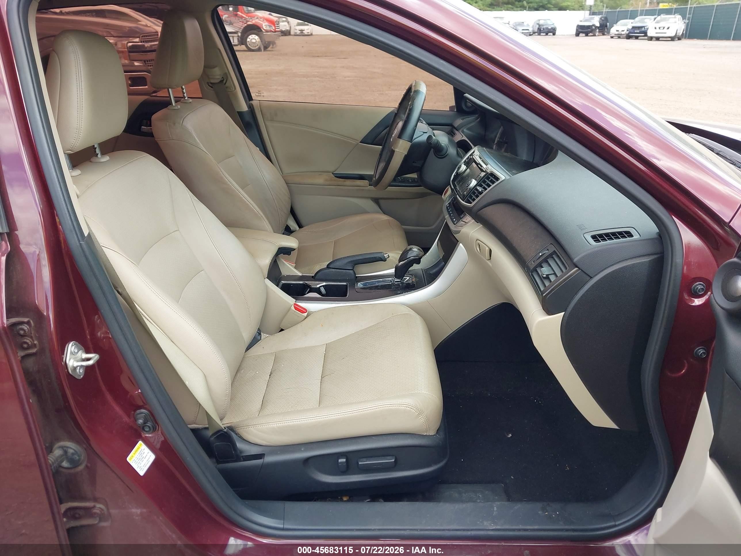 2015 Honda Accord Ex-l Maroon vin: 1HGCR2F8XFA020093