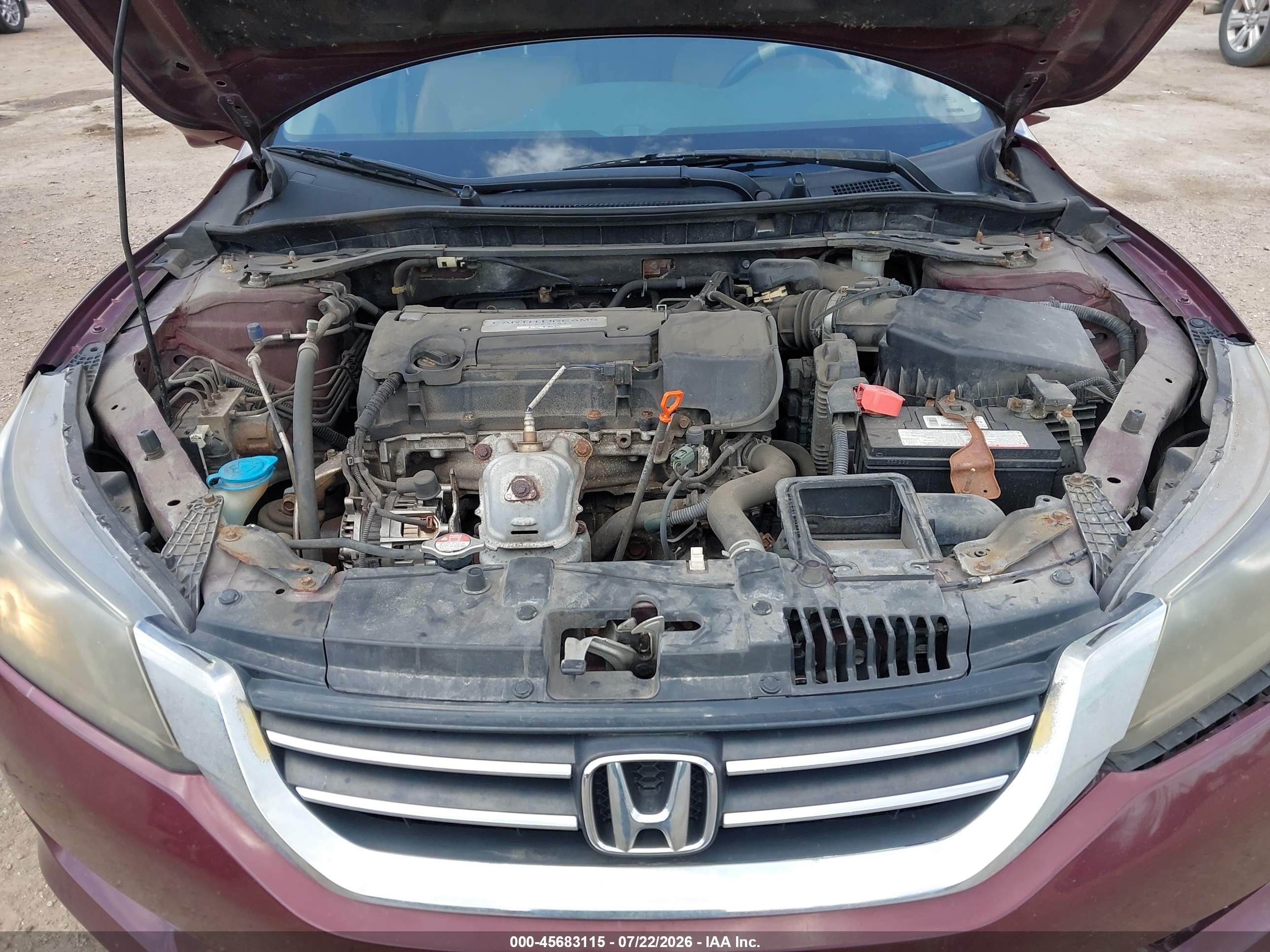 2015 Honda Accord Ex-l Maroon vin: 1HGCR2F8XFA020093