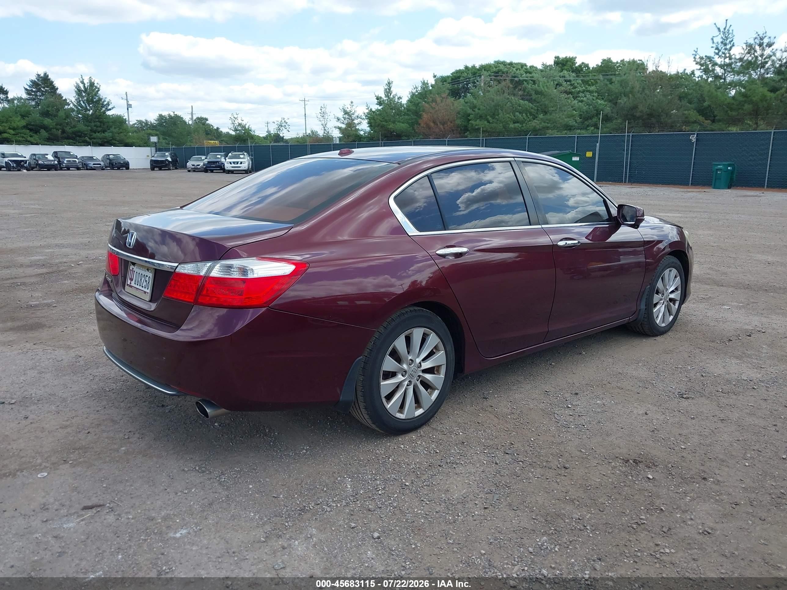 2015 Honda Accord Ex-l Maroon vin: 1HGCR2F8XFA020093