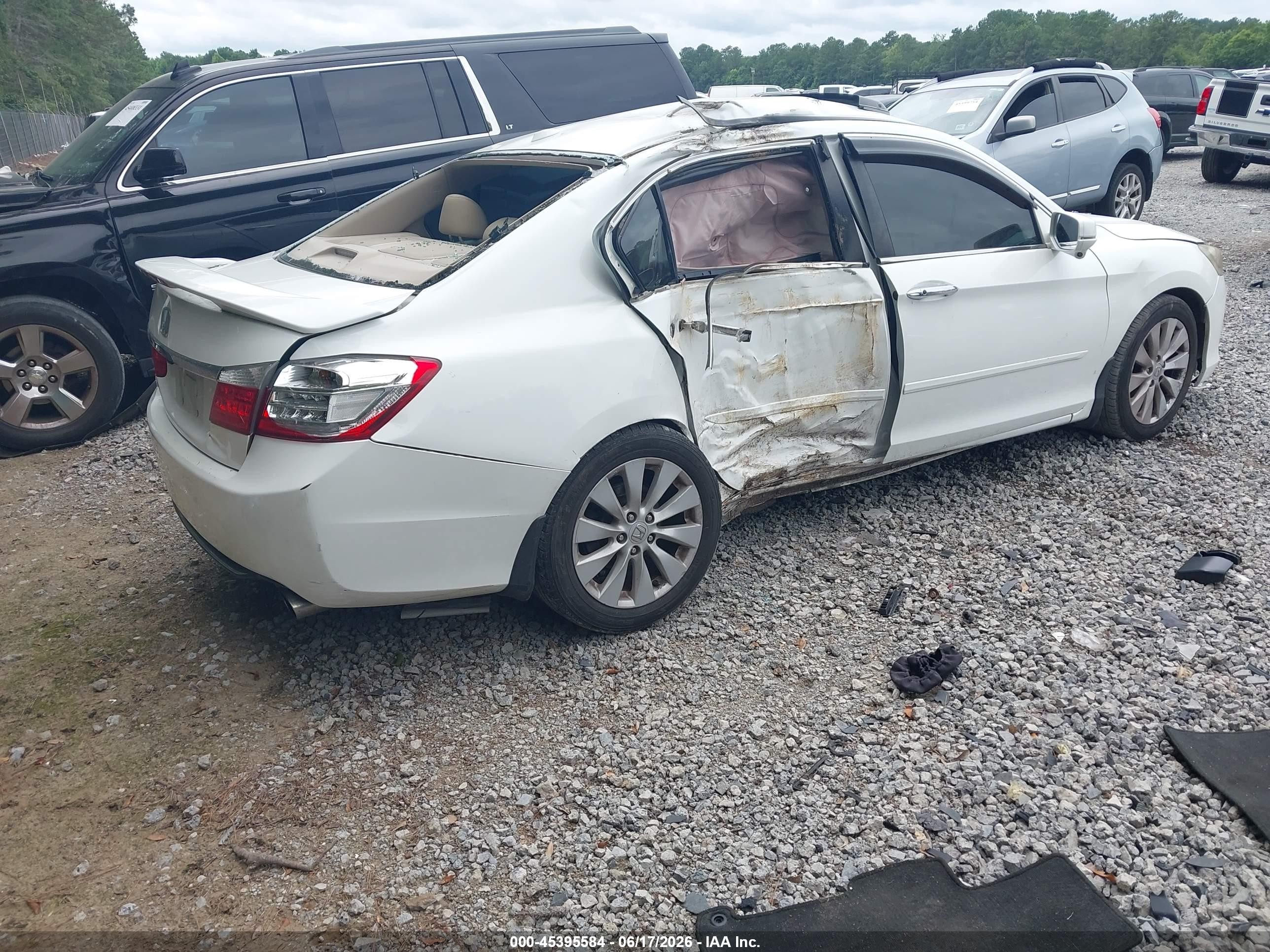 2015 Honda Accord Ex-l Белый vin: 1HGCR2F8XFA062795
