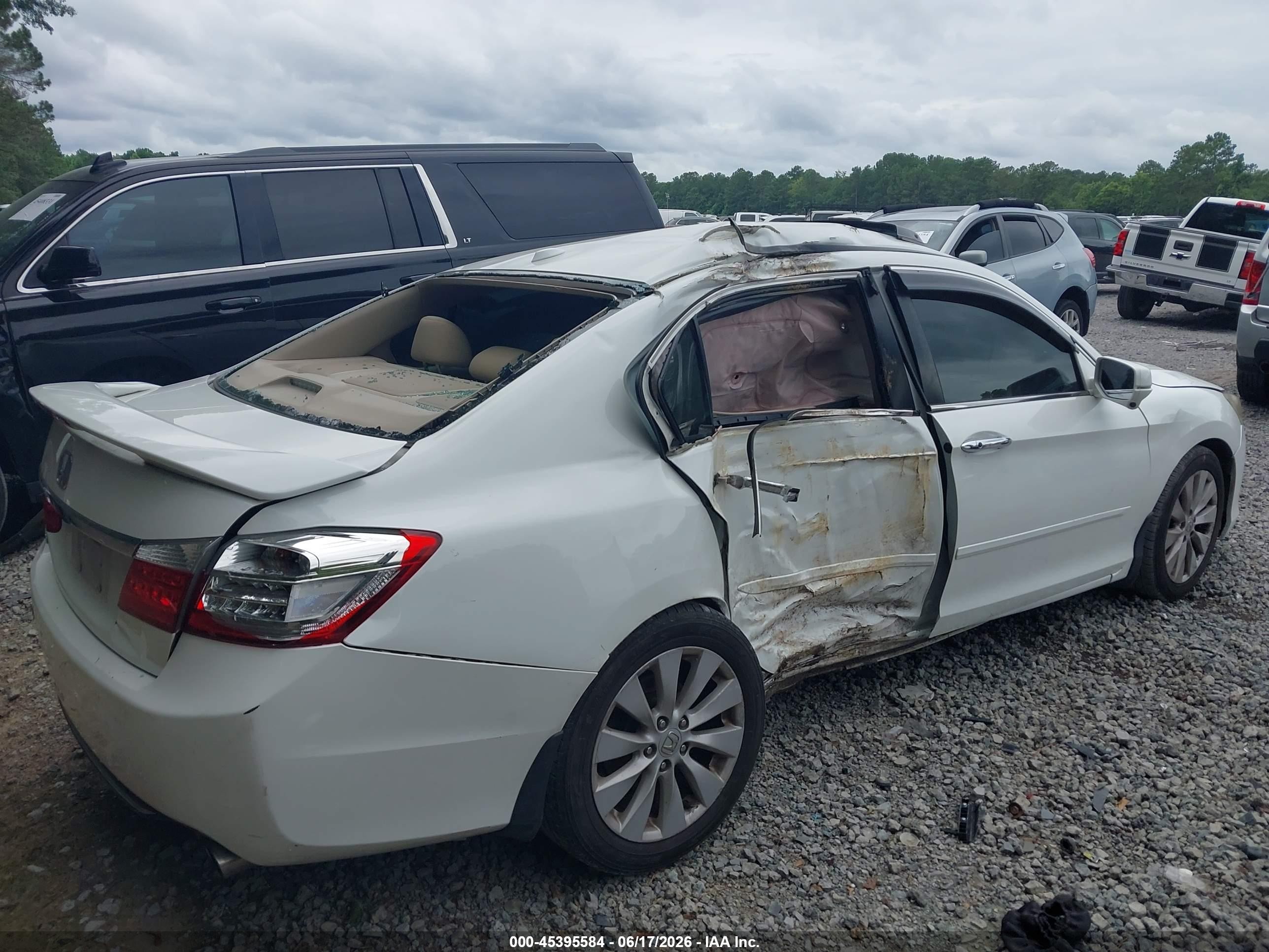 2015 Honda Accord Ex-l Белый vin: 1HGCR2F8XFA062795