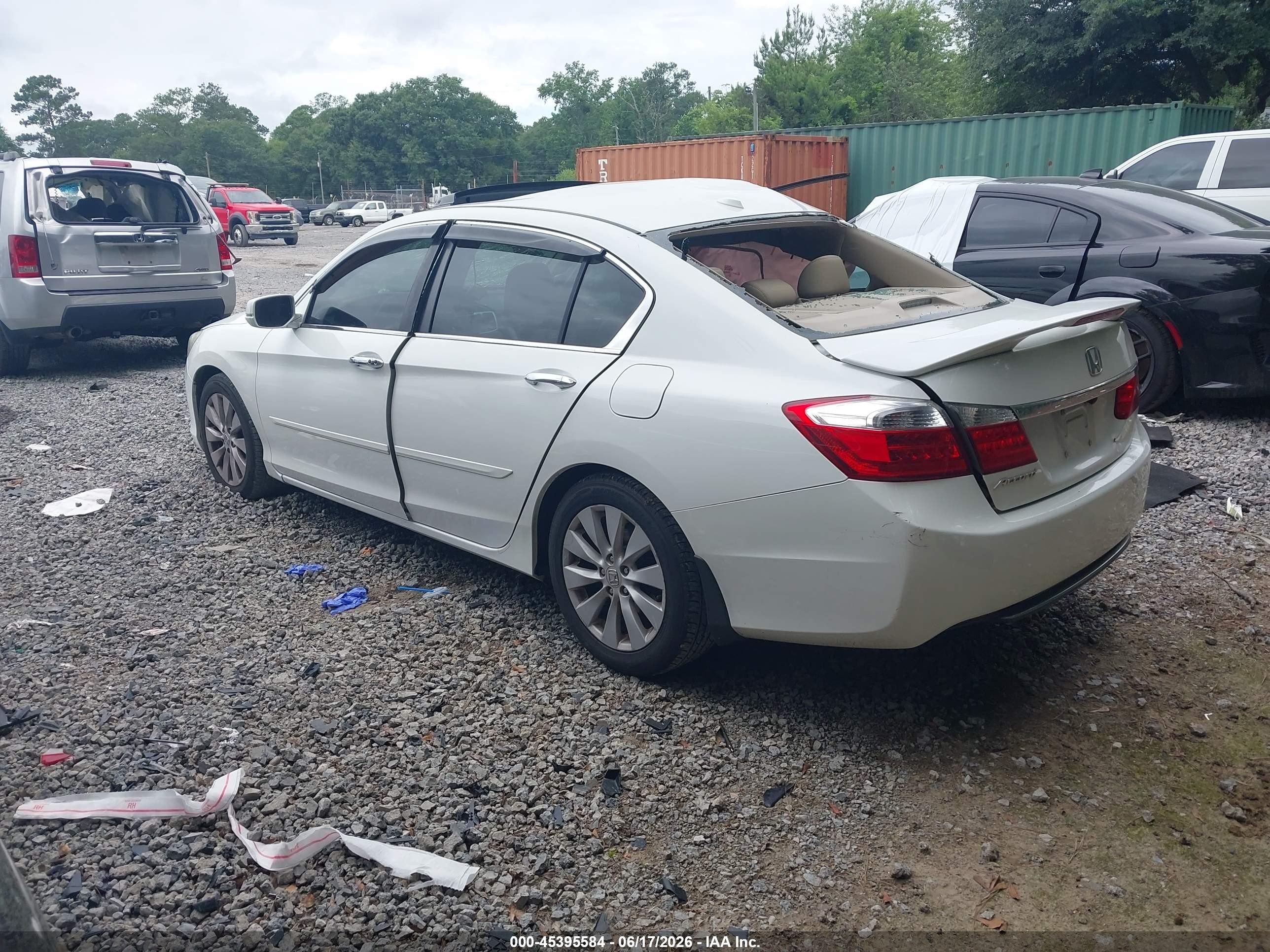 2015 Honda Accord Ex-l Белый vin: 1HGCR2F8XFA062795