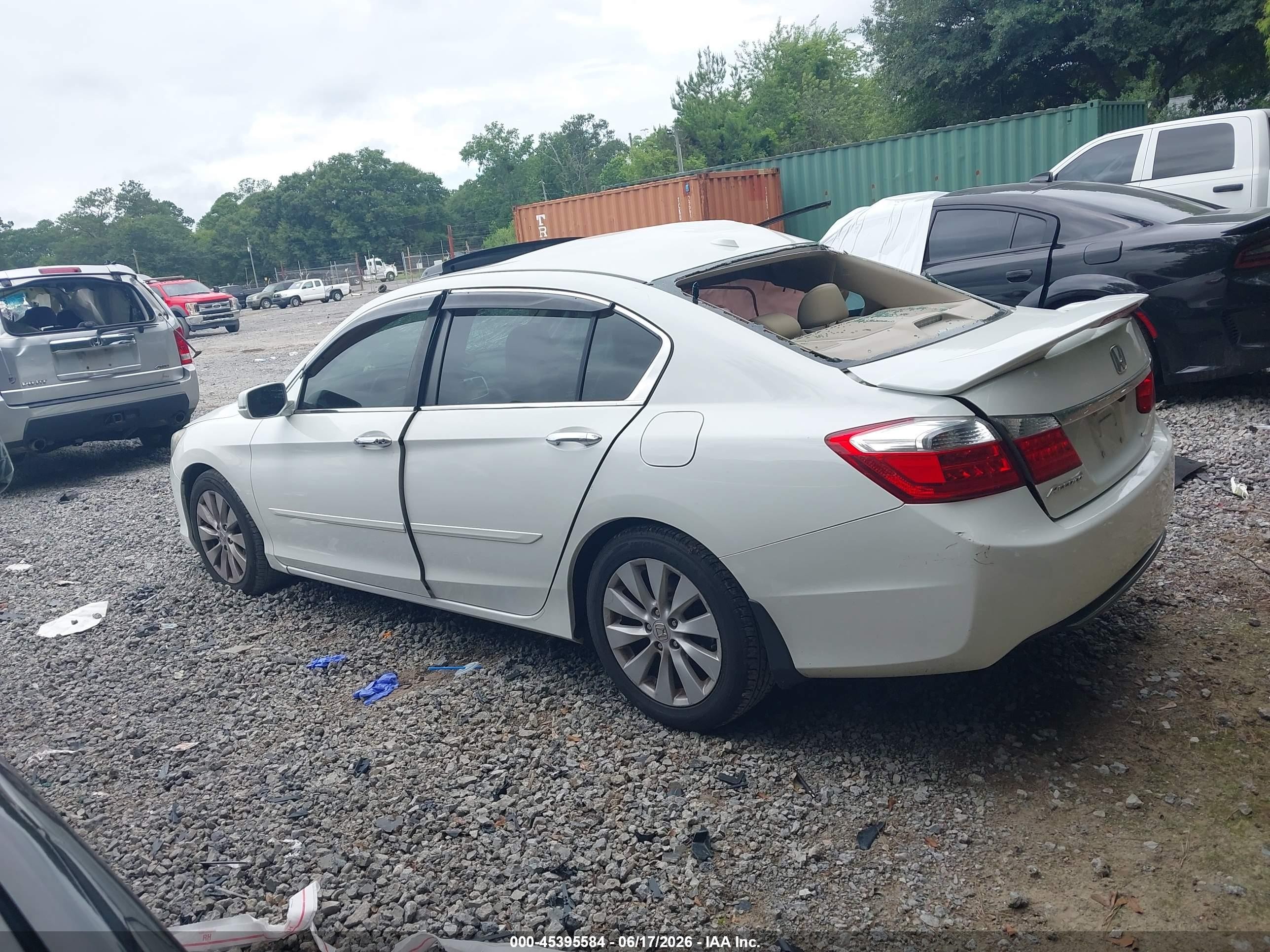 2015 Honda Accord Ex-l Белый vin: 1HGCR2F8XFA062795