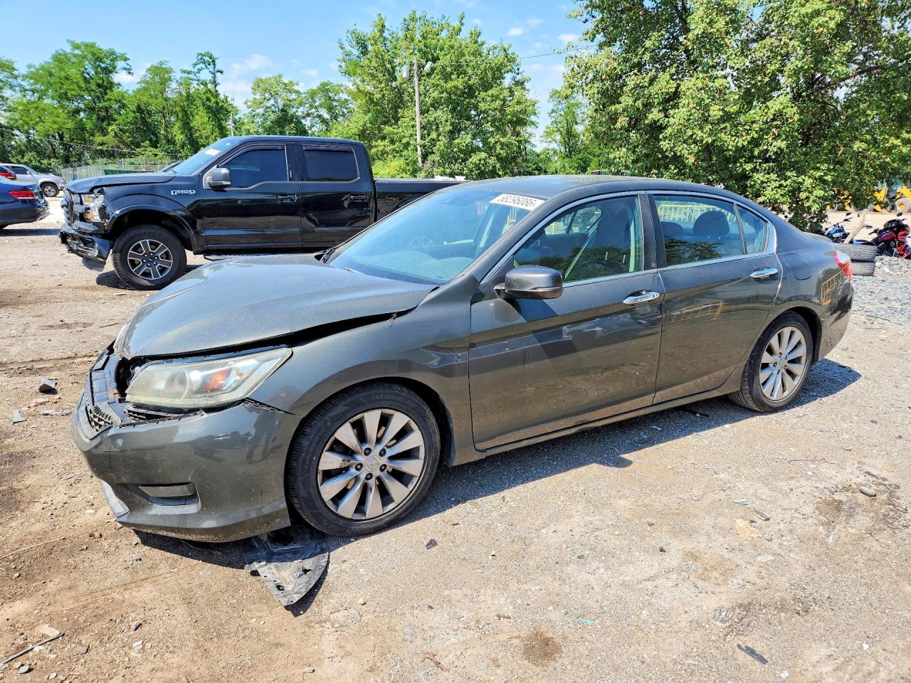 2015 Honda Accord Exl Gray vin: 1HGCR2F8XFA063865