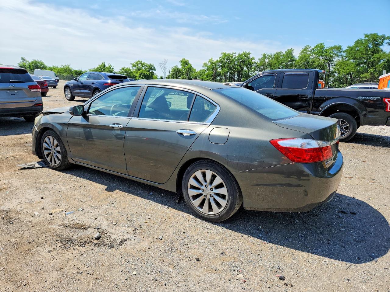 2015 Honda Accord Exl Gray vin: 1HGCR2F8XFA063865