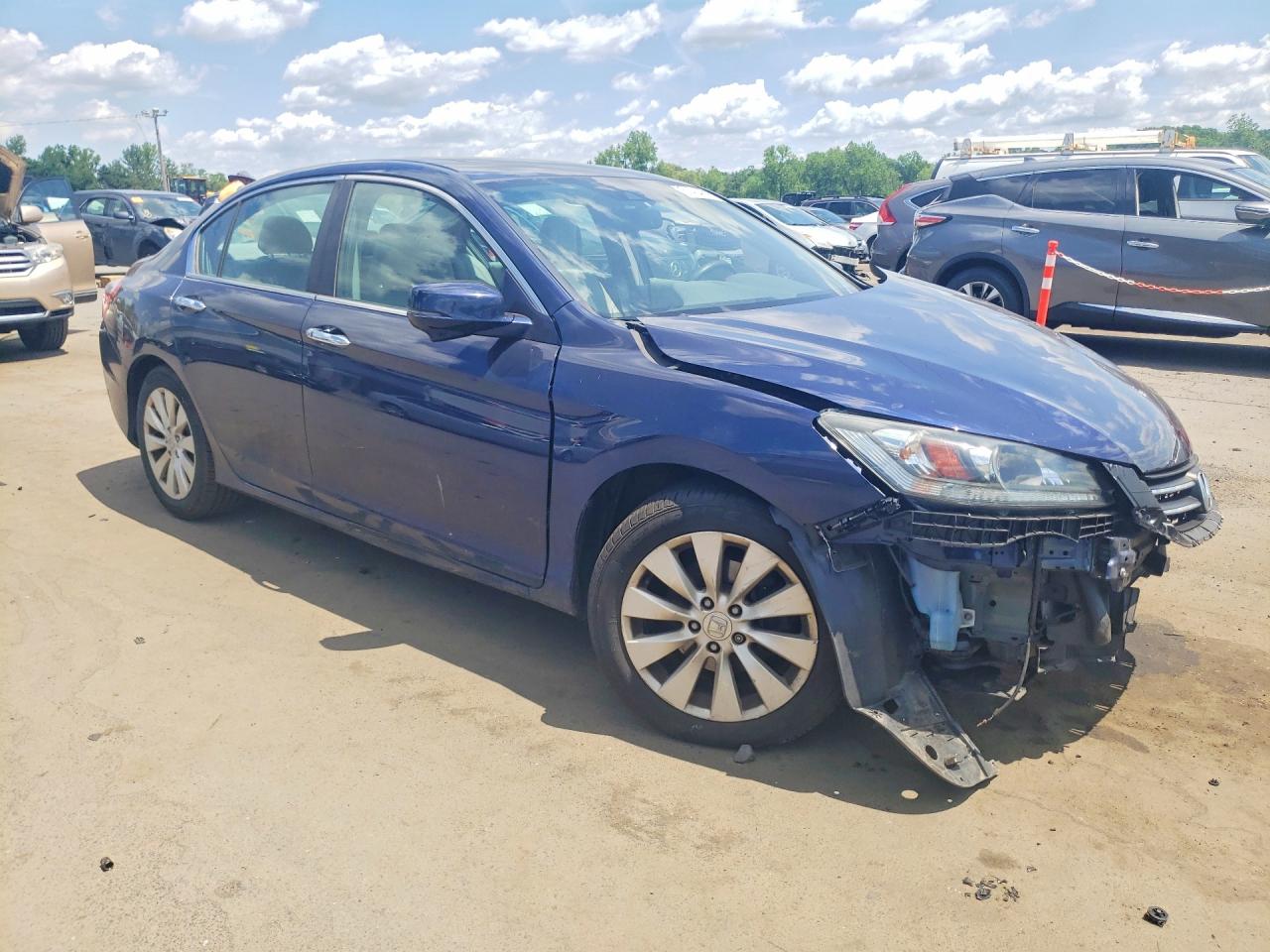 2015 Honda Accord Exl Blue vin: 1HGCR2F8XFA082397
