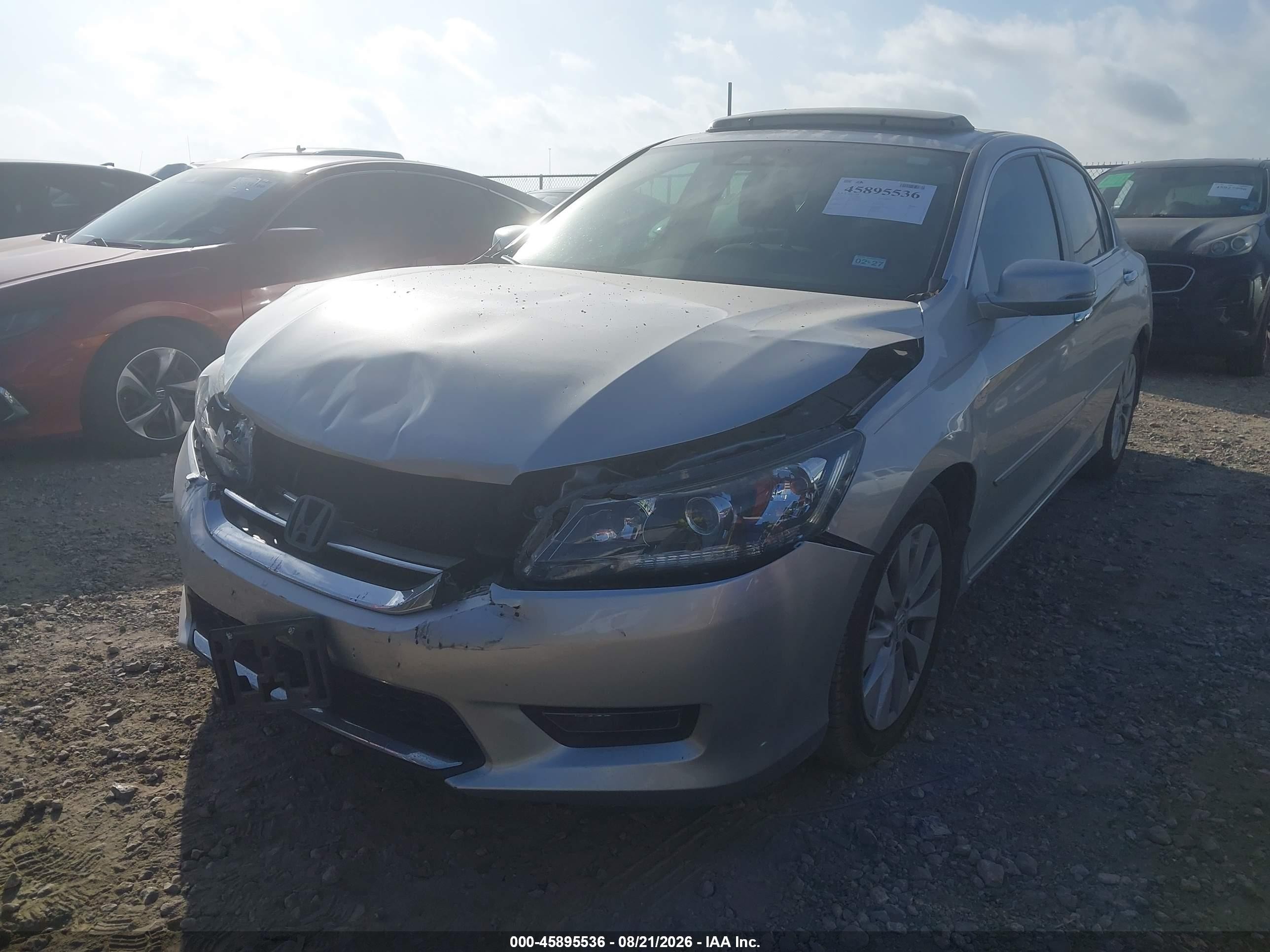 2015 Honda Accord Ex-l Silver vin: 1HGCR2F8XFA101420