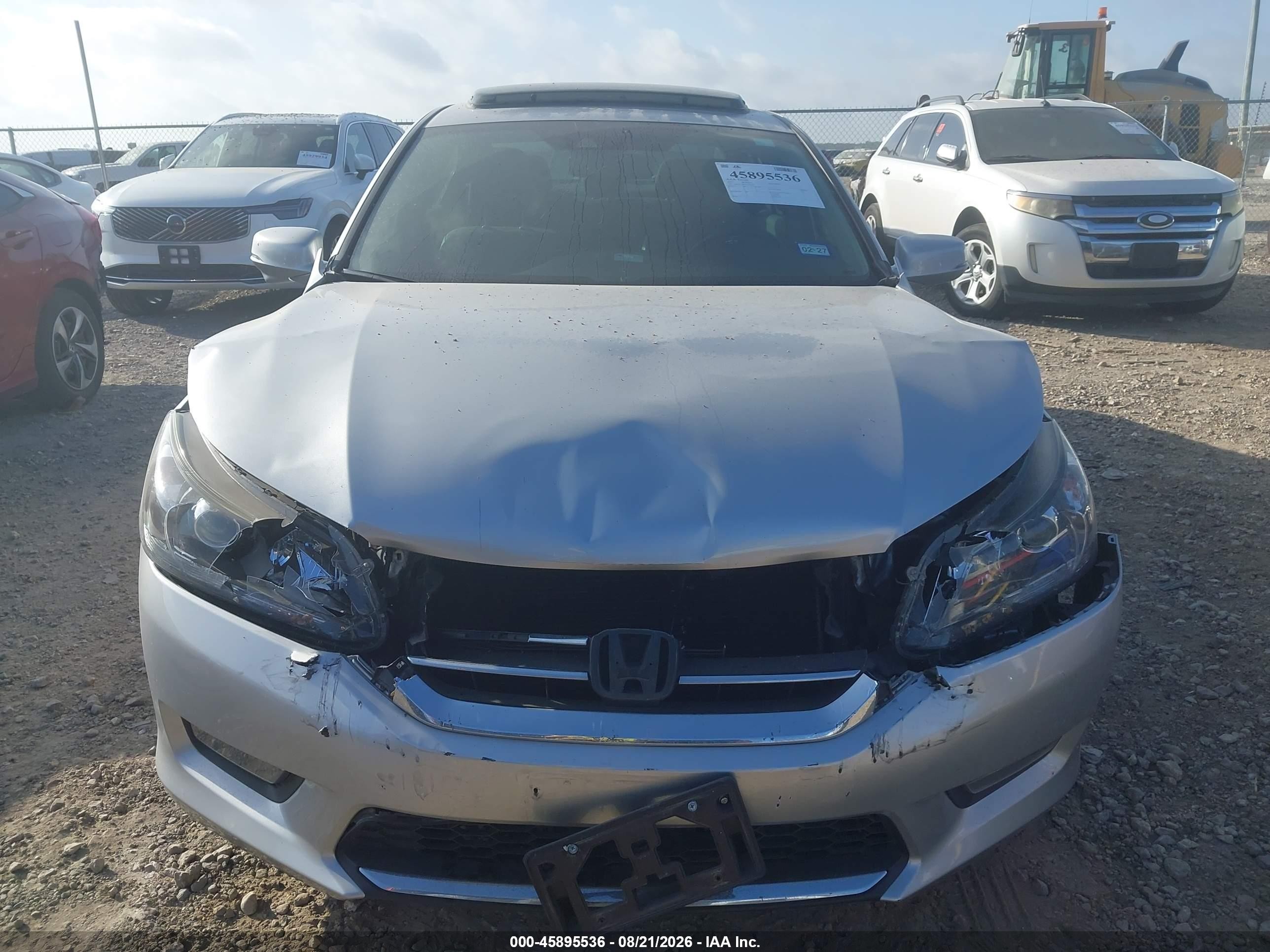 2015 Honda Accord Ex-l Silver vin: 1HGCR2F8XFA101420
