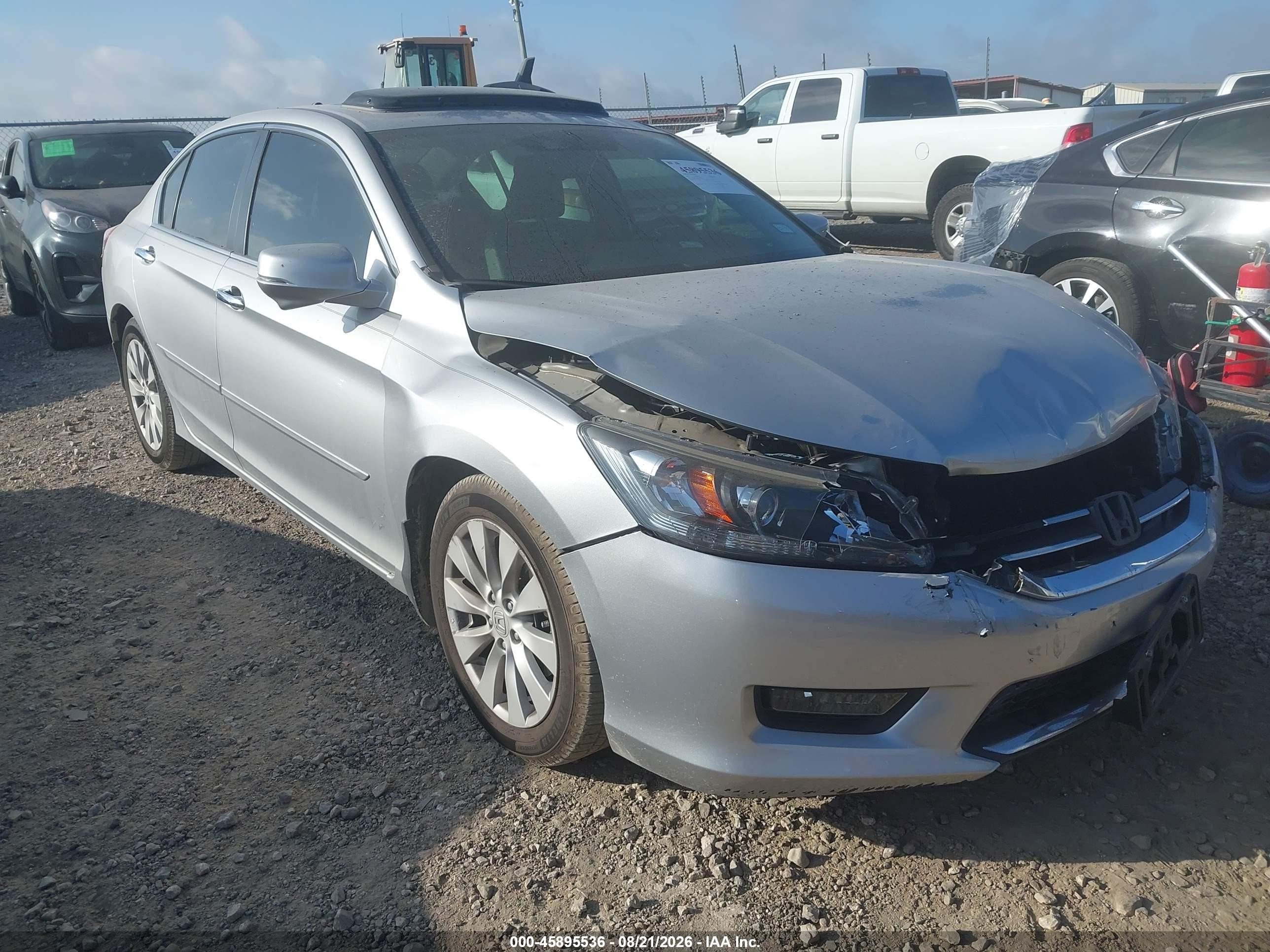 2015 Honda Accord Ex-l Silver vin: 1HGCR2F8XFA101420