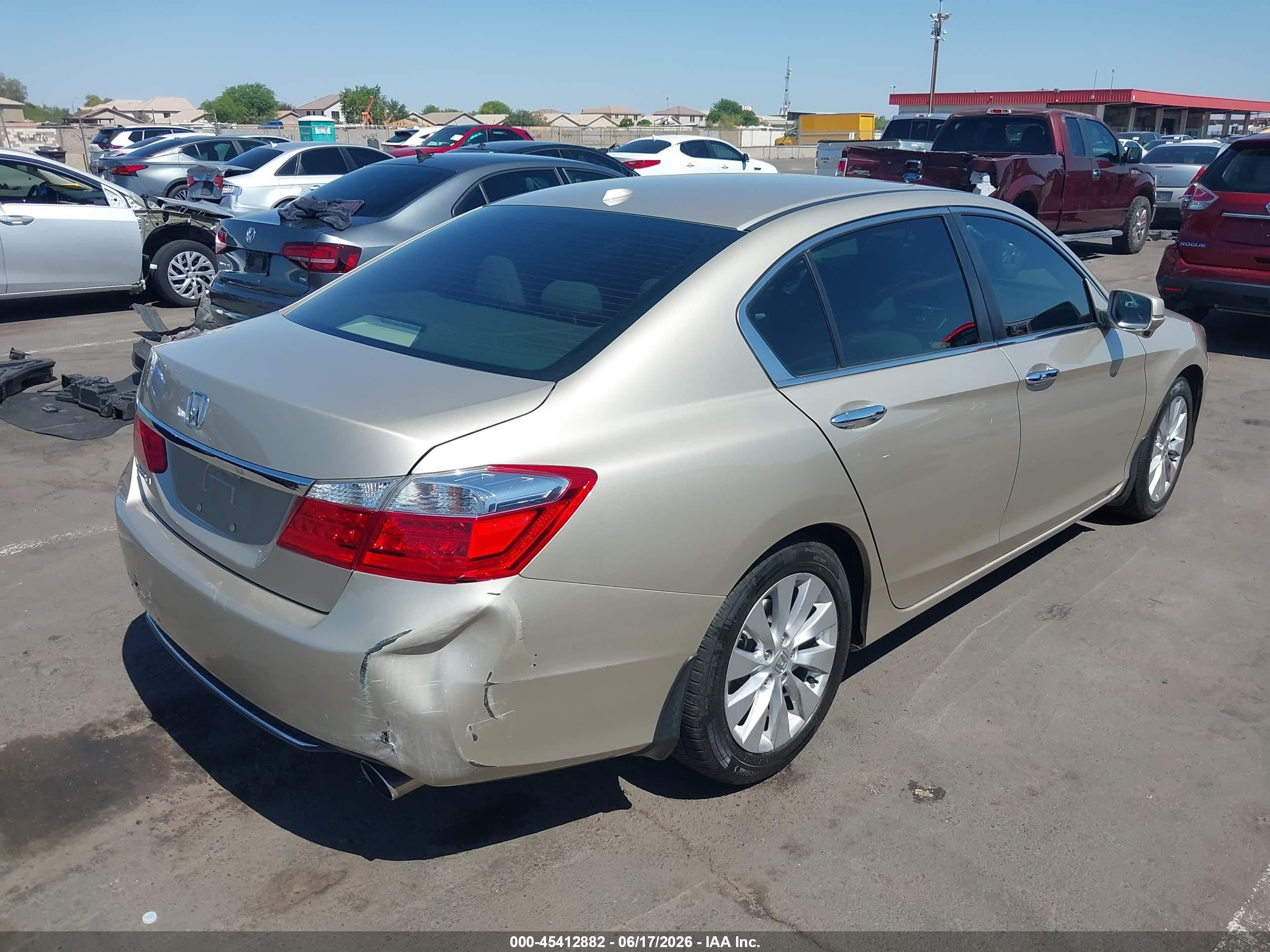 2015 Honda Accord Ex-l Beige vin: 1HGCR2F8XFA139245