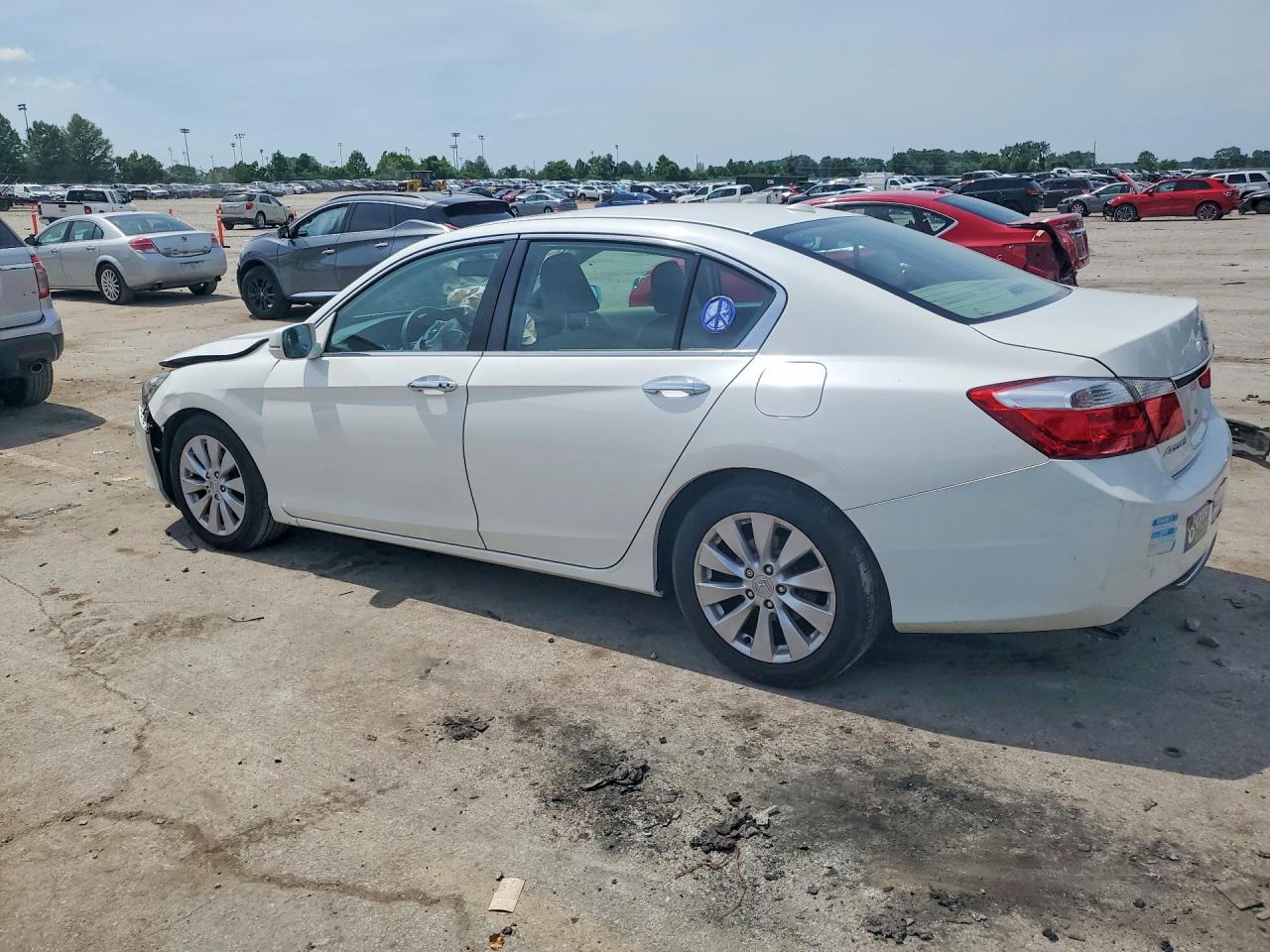 2015 Honda Accord Exl White vin: 1HGCR2F8XFA153498
