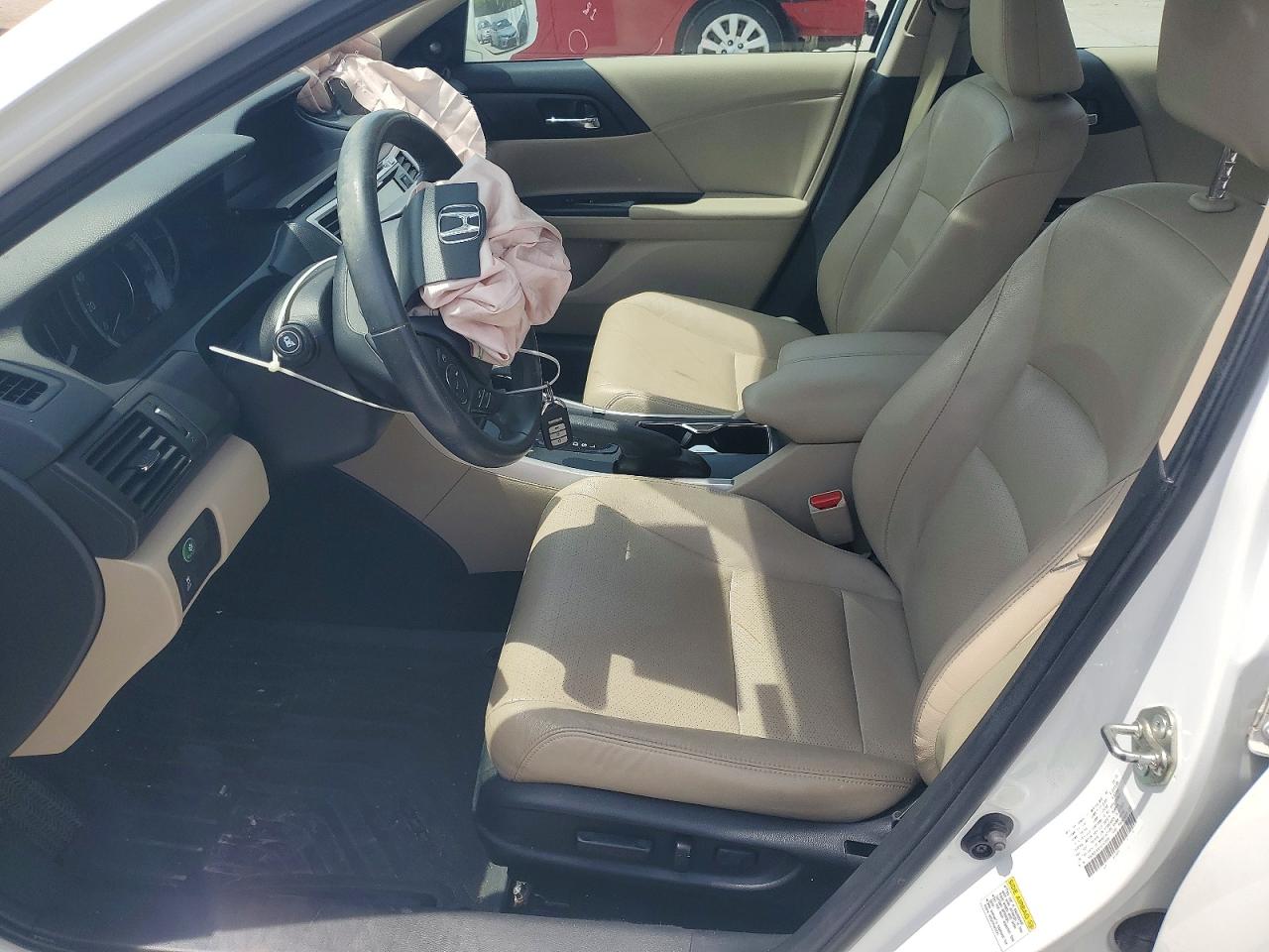2015 Honda Accord Exl White vin: 1HGCR2F8XFA153498