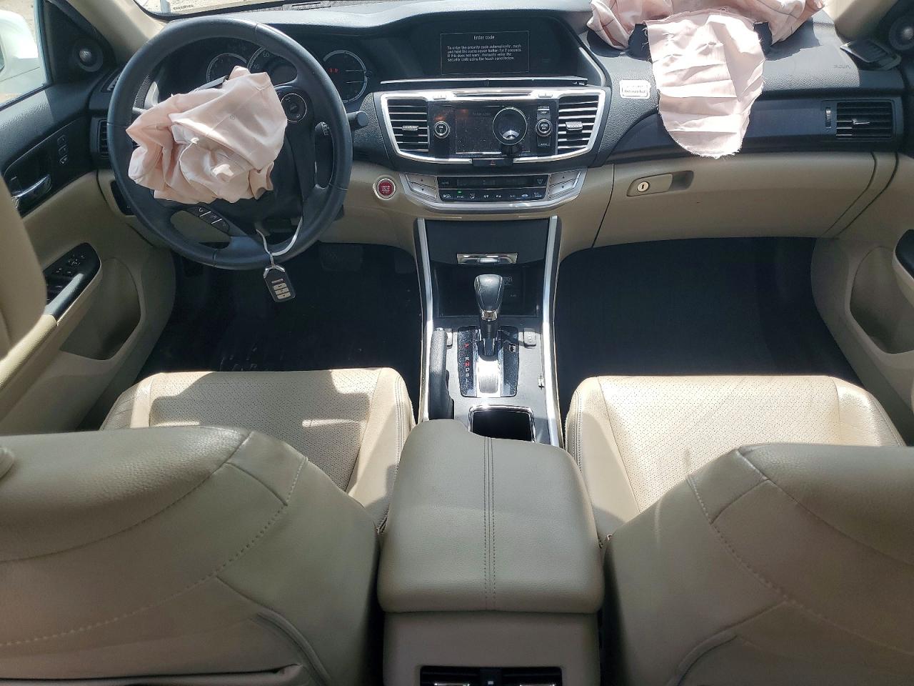 2015 Honda Accord Exl White vin: 1HGCR2F8XFA153498